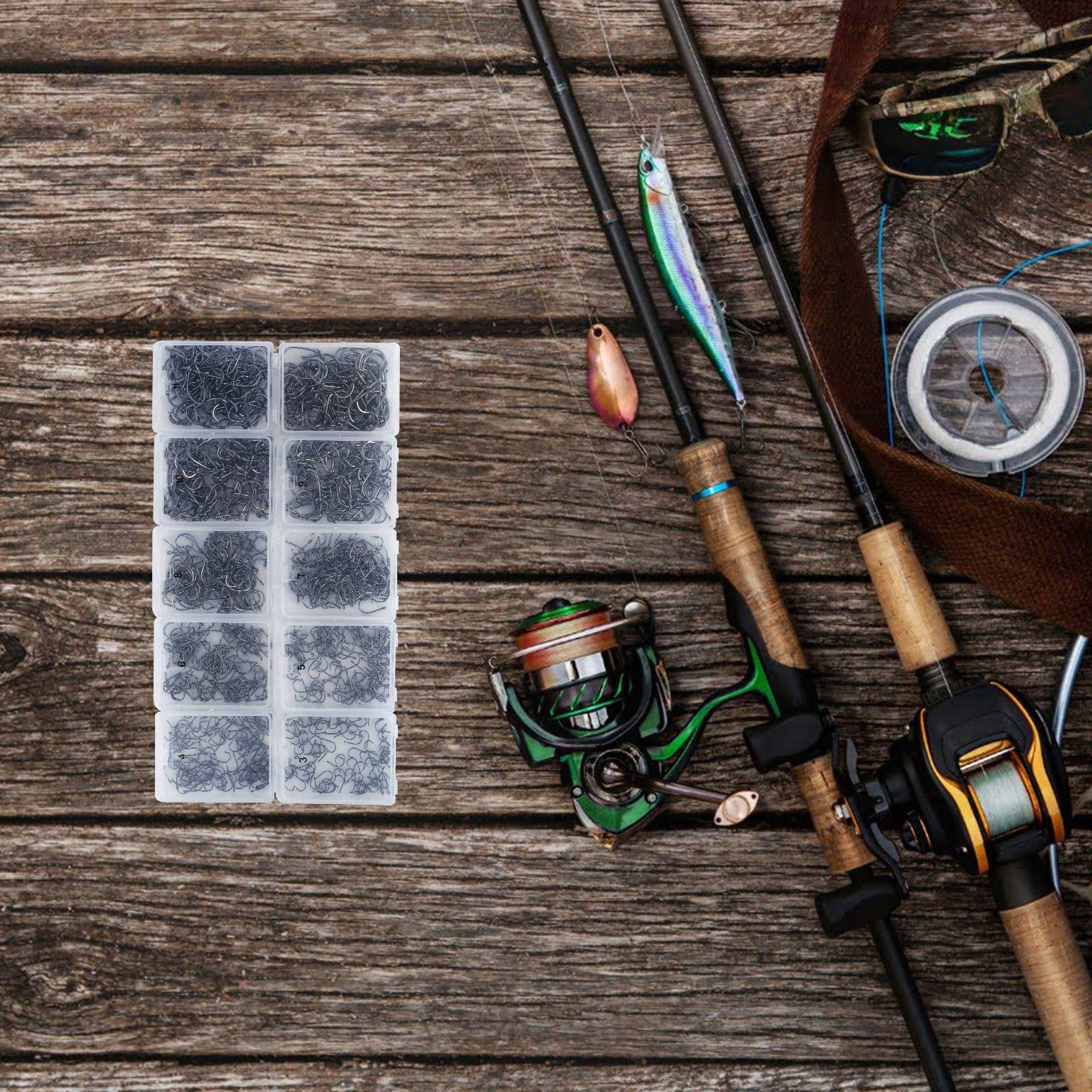 Dr.Fish 1000pcs Black Fishing Hooks Kit - Image 7
