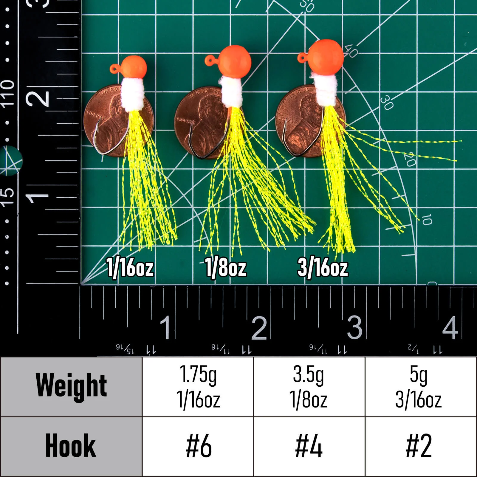 Dr.Fish 10pcs Crappie Marabou Jig heads 1/16oz-3/16oz - Image 5