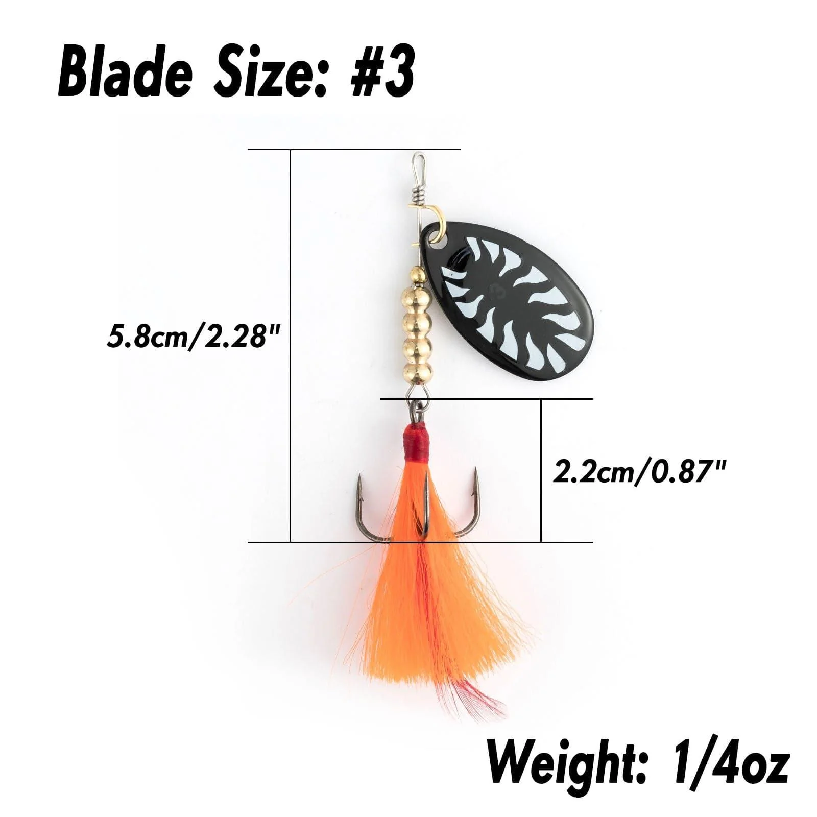 Dr.Fish 10pcs Foxtail Teaser Spinners Lures Kit - Image 6
