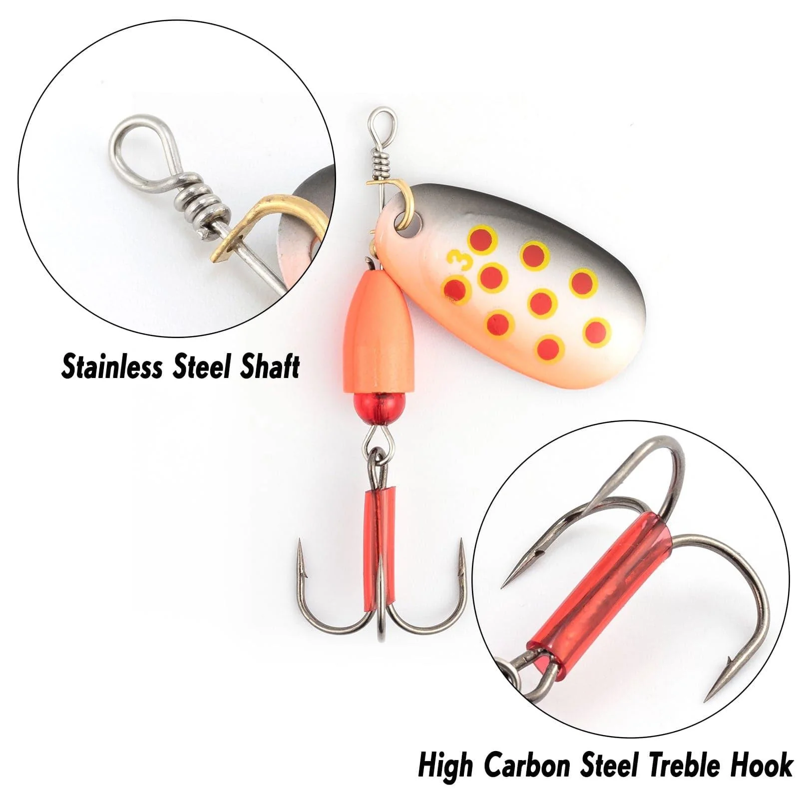 Dr.Fish 10pcs Inline Spinners Lures Kit - Image 2