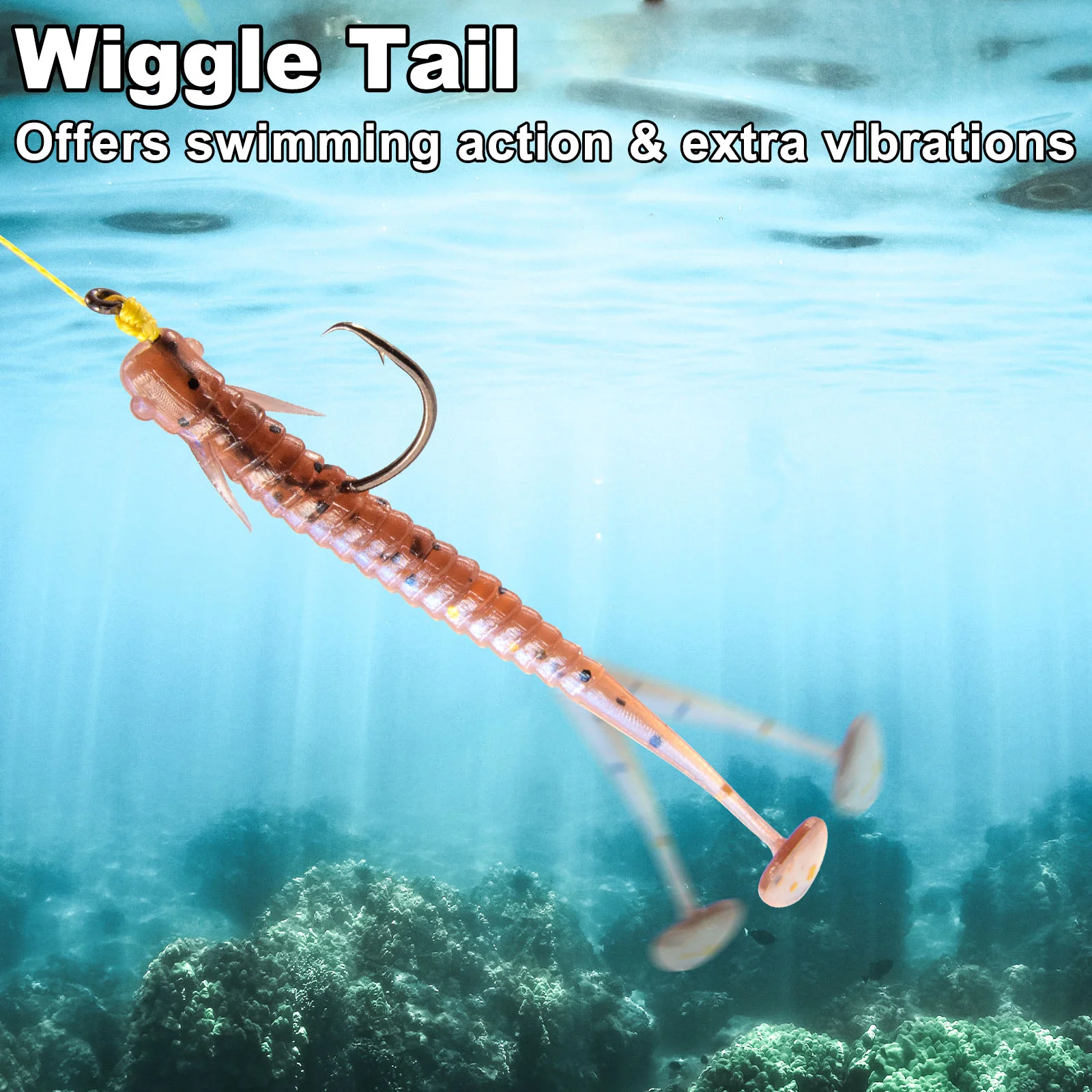 Dr.Fish 10pcs Paddle Tail Swimbait 3'' - Image 4