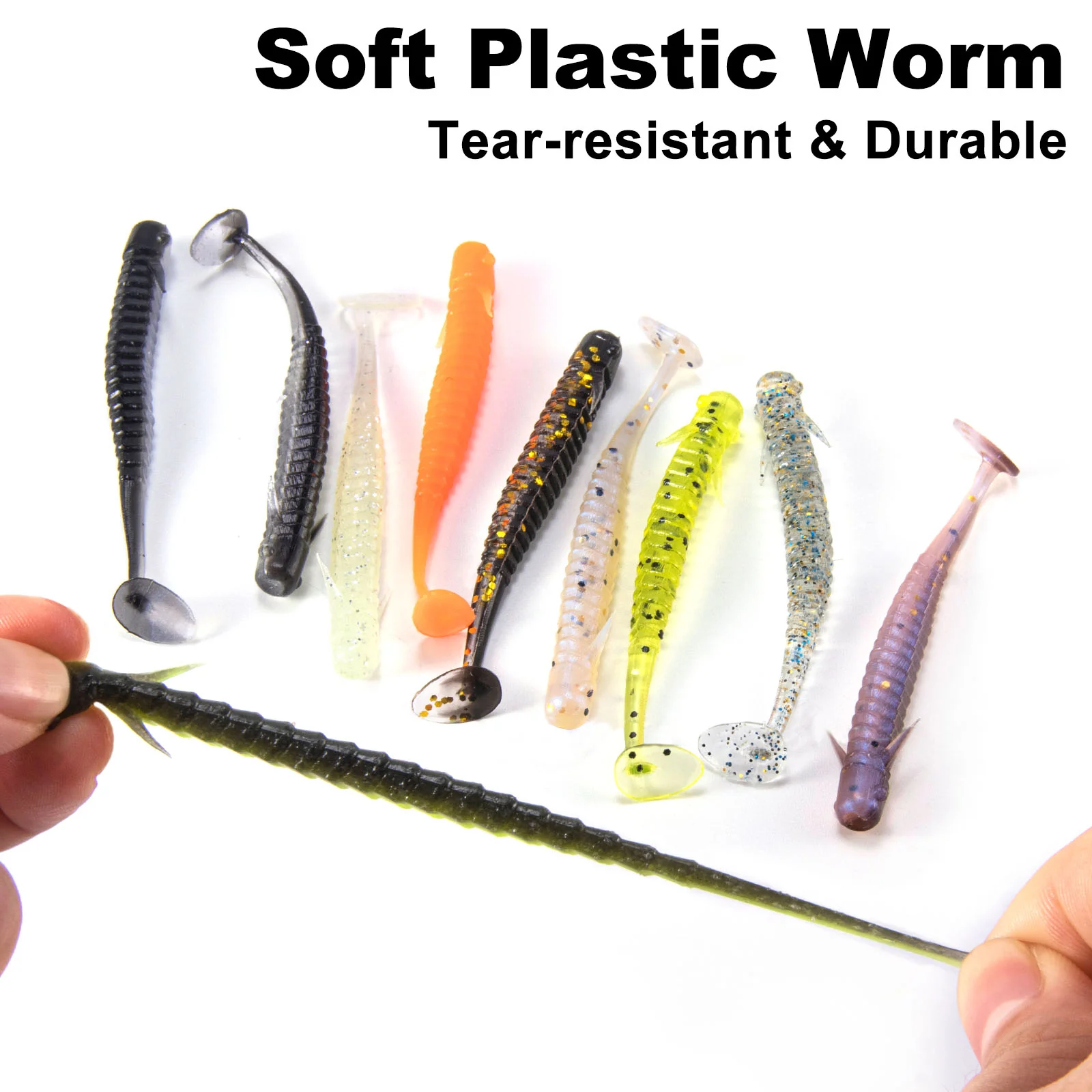 Dr.Fish 10pcs Paddle Tail Swimbait 3'' - Image 5
