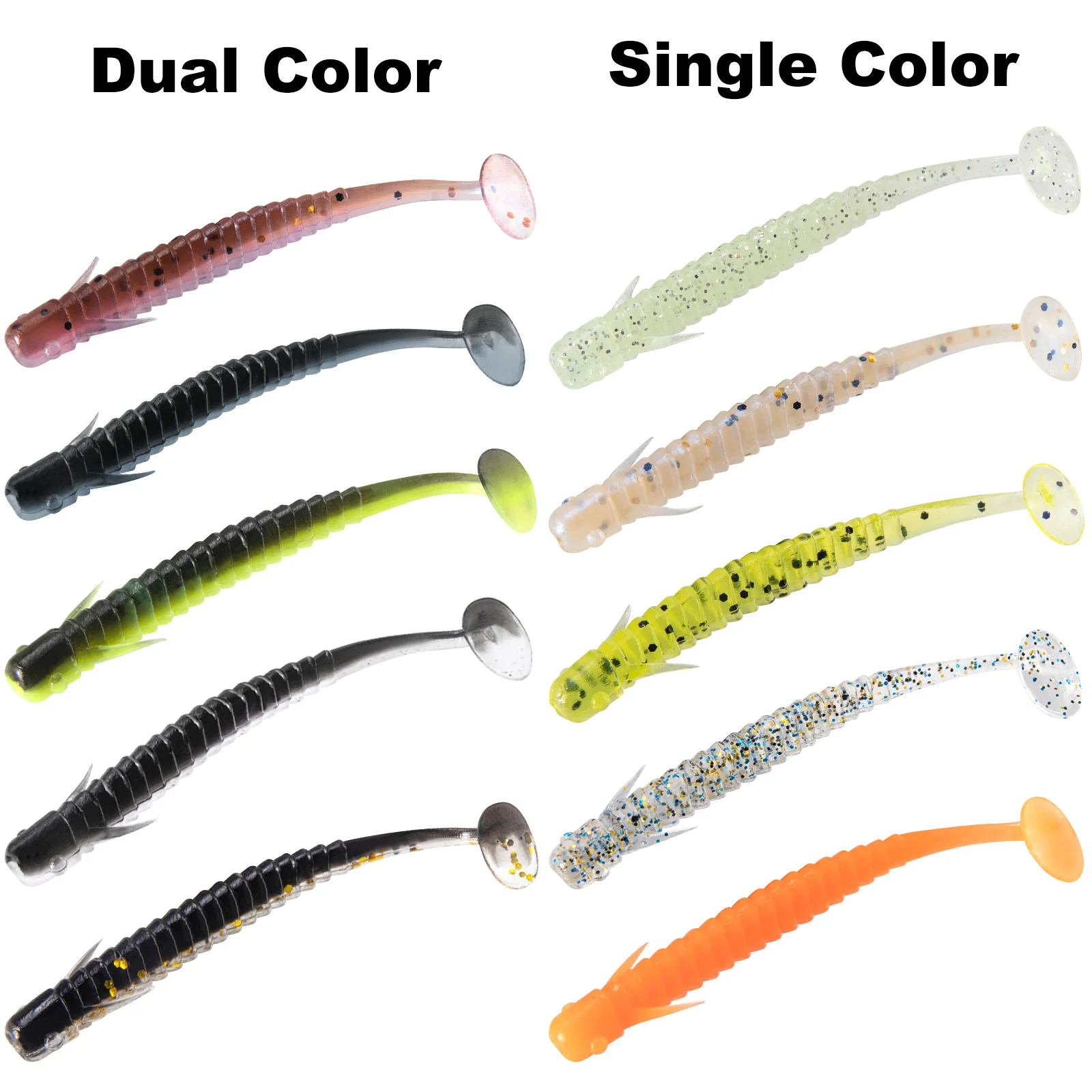 Dr.Fish 10pcs Paddle Tail Swimbait 3'' - Image 7