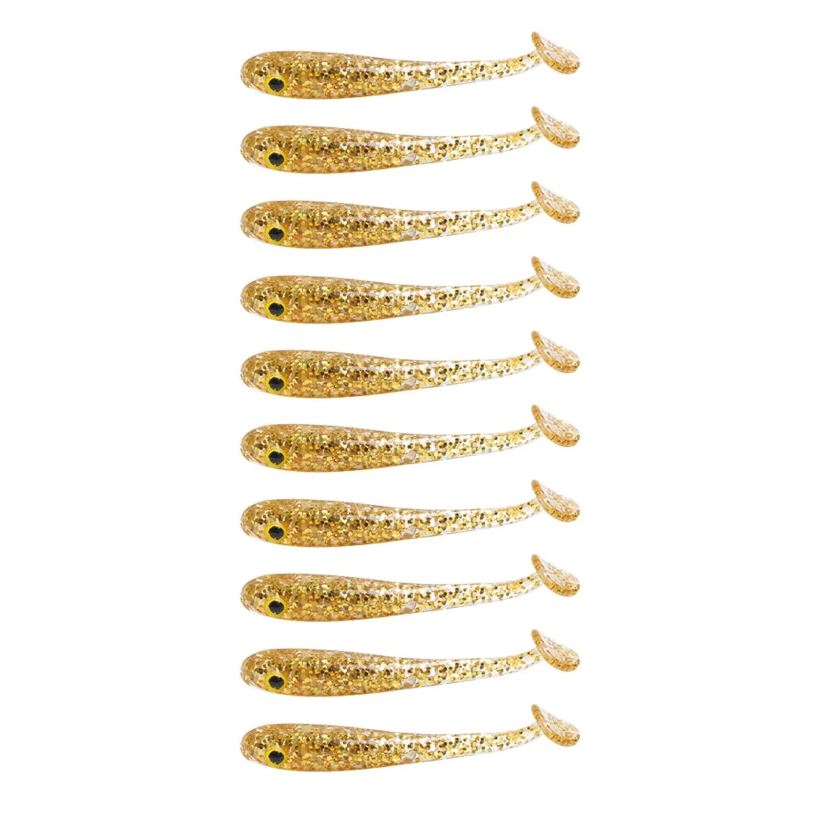 Dr.Fish 10pcs Flashing Glitter Soft Baits 1.57'' - Image 7