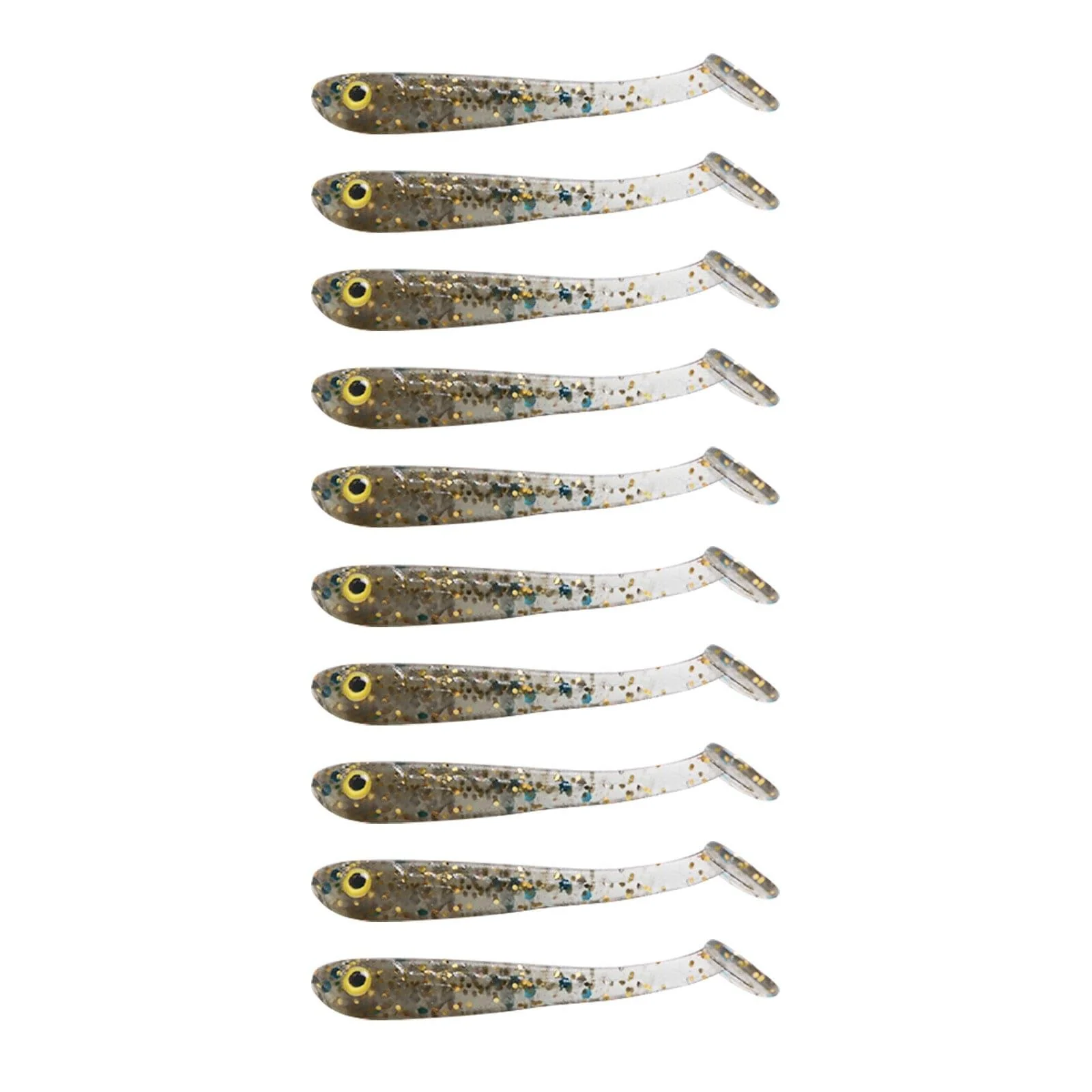 Dr.Fish 10pcs Flashing Glitter Soft Baits 1.57'' - Image 9
