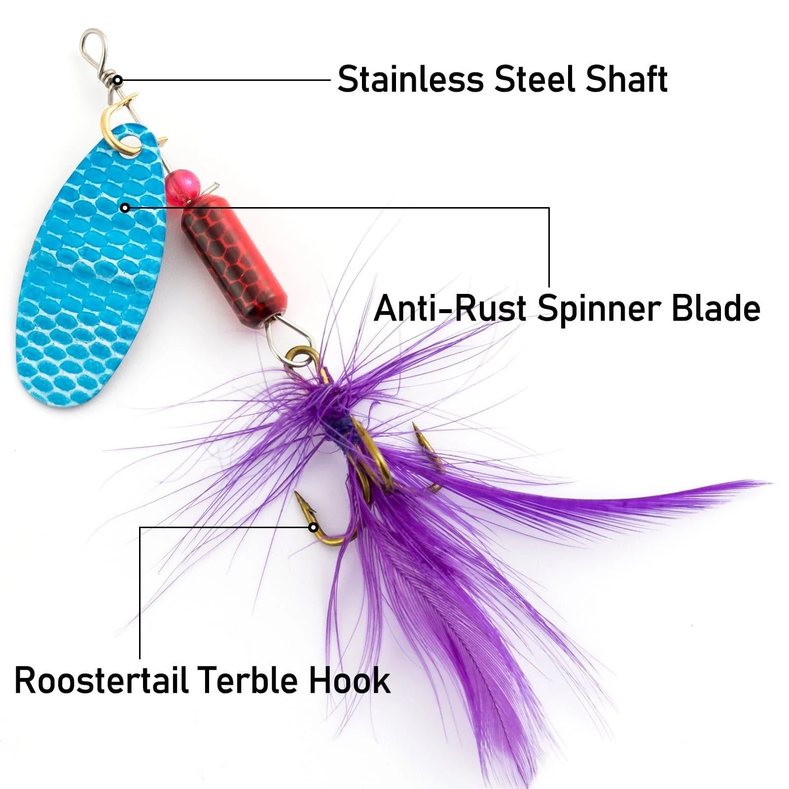Dr.Fish 12pcs Spinner Lures Kit - N1 - Image 2