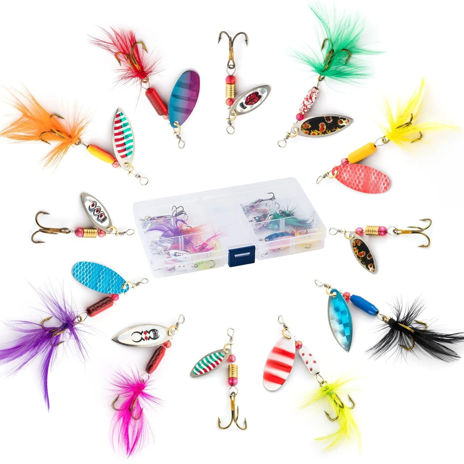 Dr.Fish 12pcs Spinner Lures Kit - N1 - Image 6