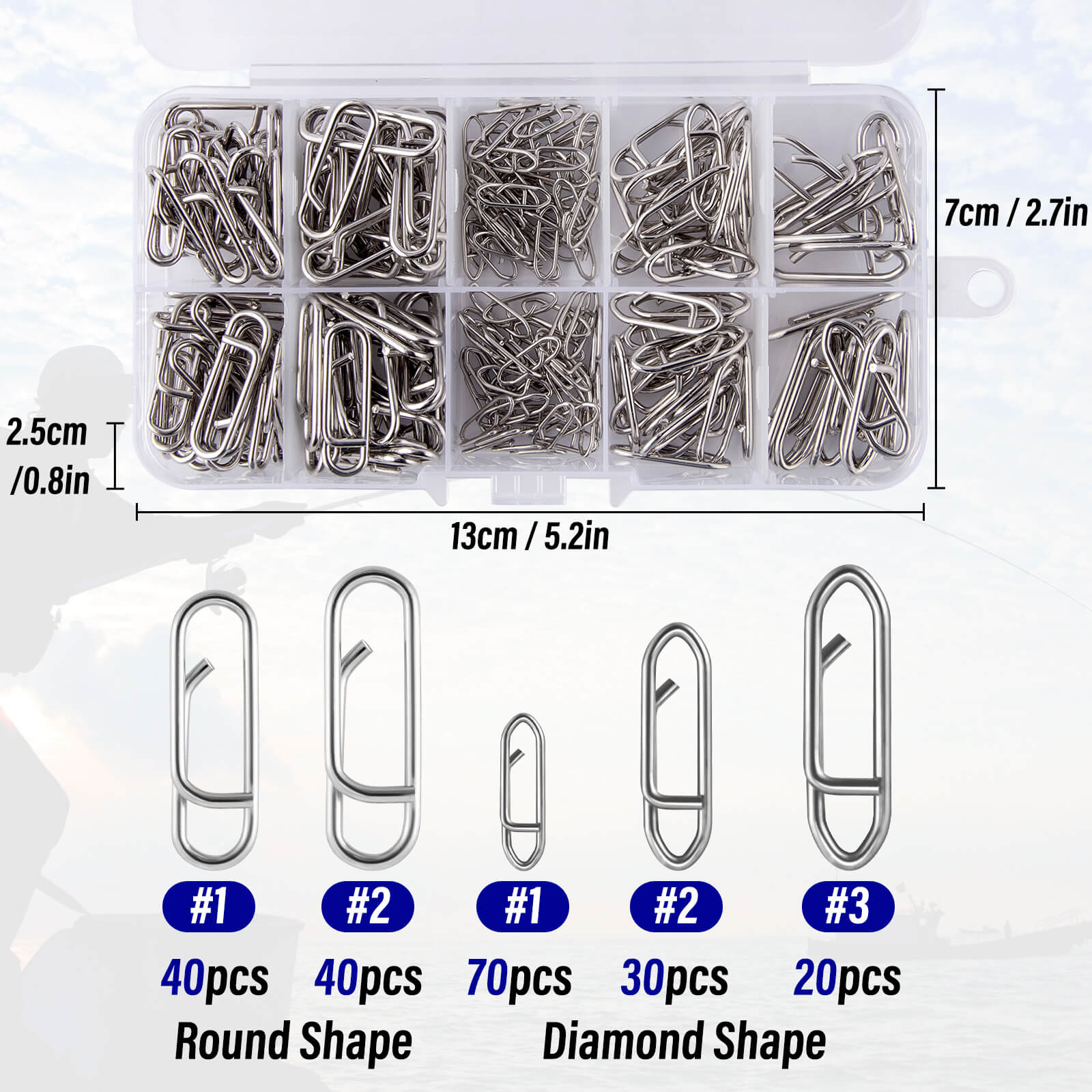 Dr.Fish 200pcs Power Speed Clips Kit 25-125lb - Image 10