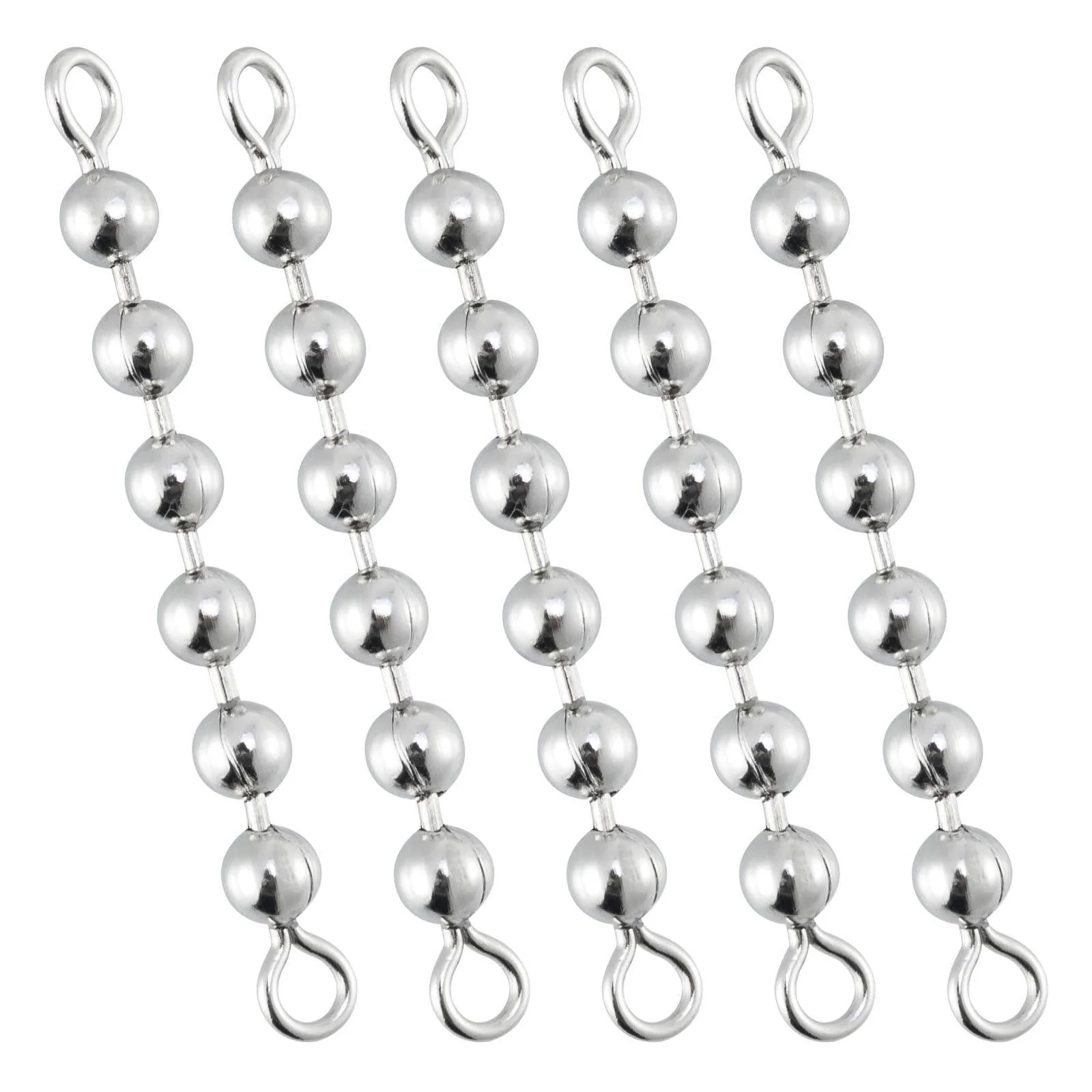Dr.Fish 20pcs Bead Chain Swivels 4-6 Balls