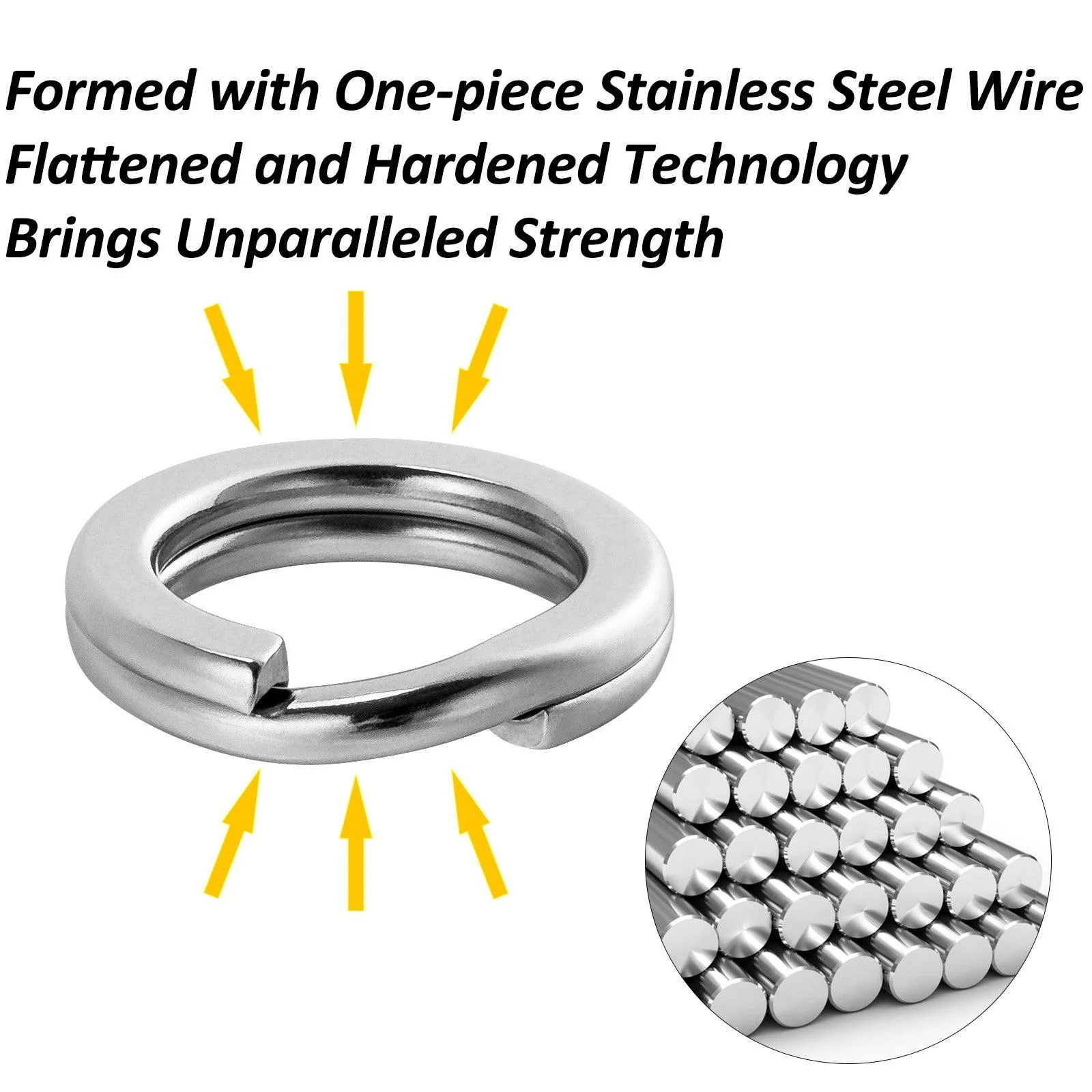 Dr.Fish 100pcs Double Split Ring 9-400lb - Image 11