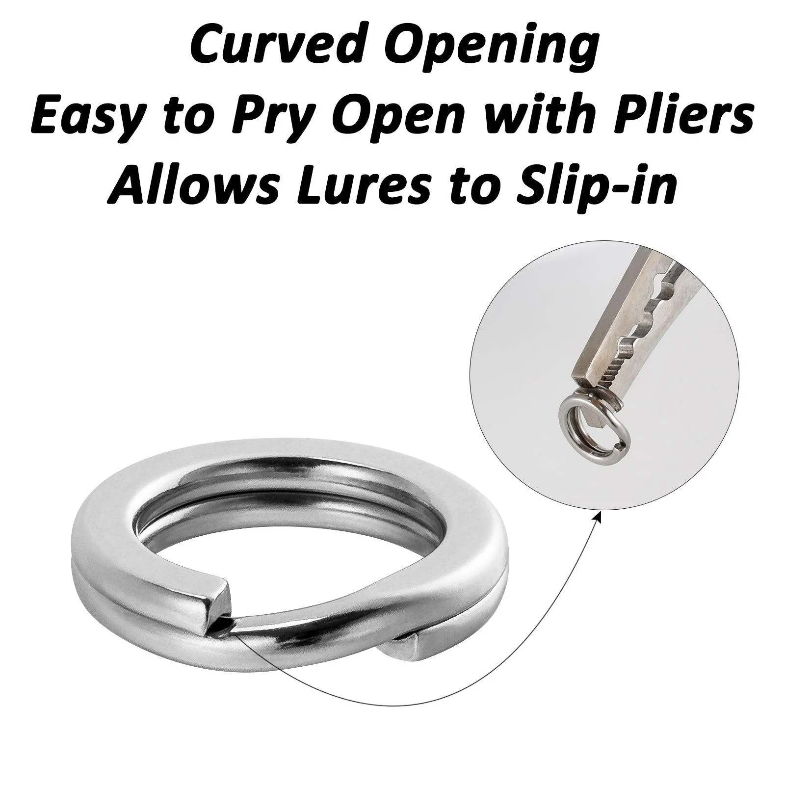 Dr.Fish 100pcs Double Split Ring 9-400lb - Image 4