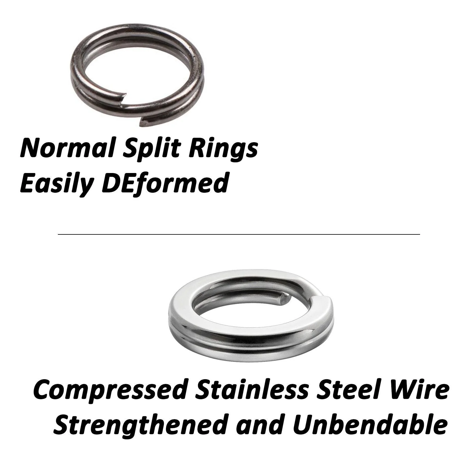 Dr.Fish 100pcs Double Split Ring 9-400lb - Image 9