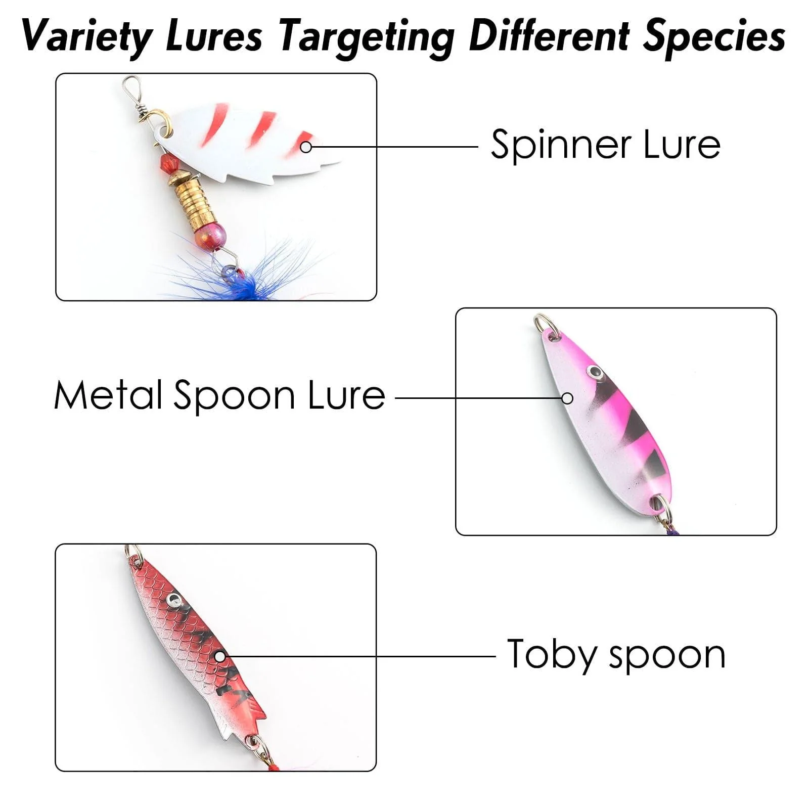 Dr.Fish Spinners and Spoons Kit Rooster Tail - Image 4
