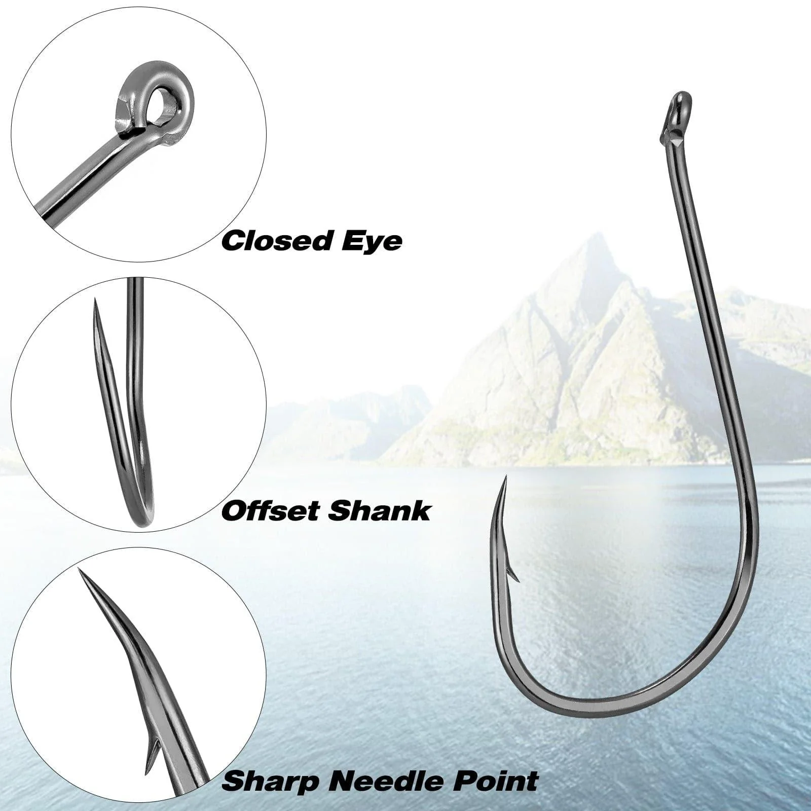Dr.Fish 30pcs Octoups Hooks 1/0 to 10/0 - Image 3
