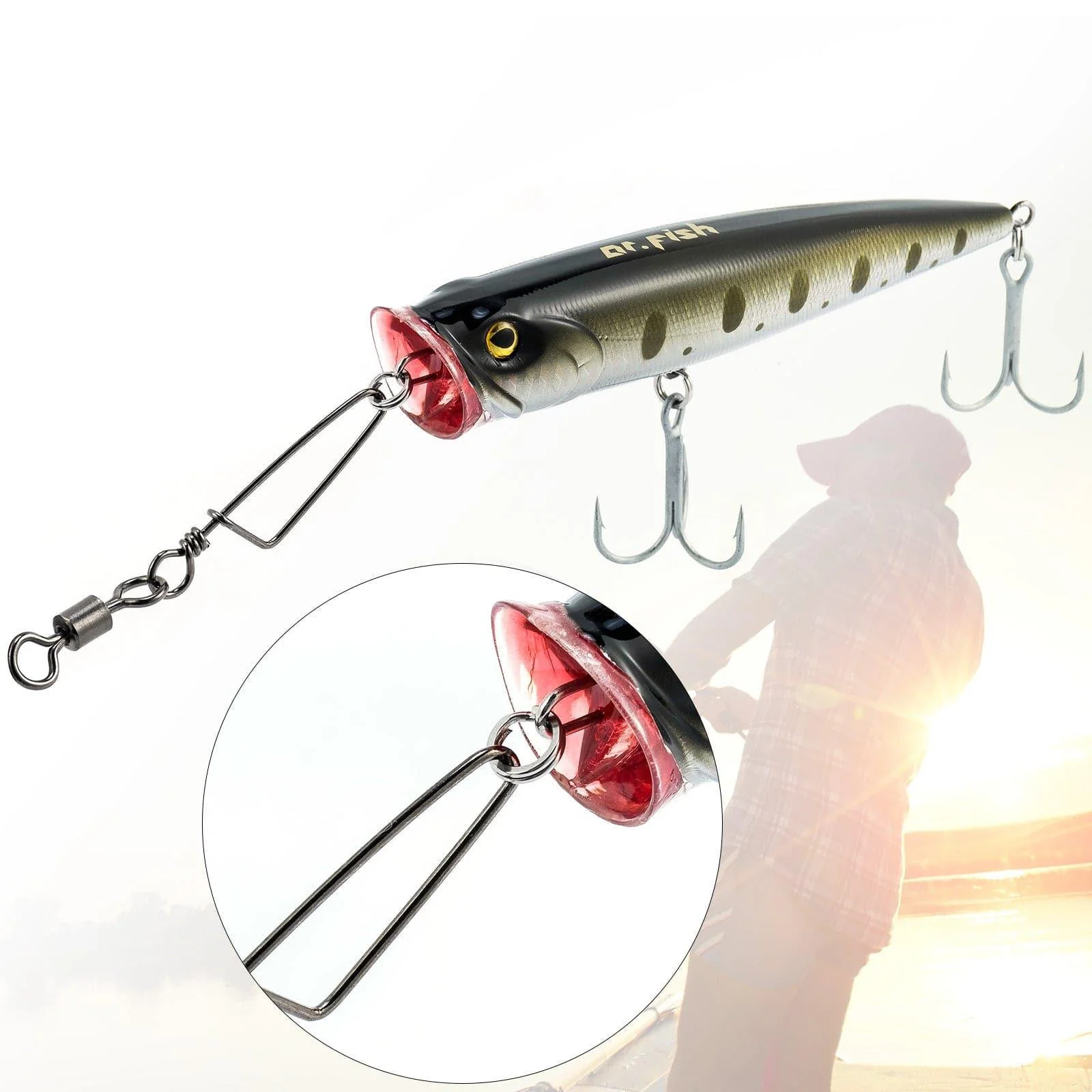 Dr.Fish 30pcs Rolling Swivels with Coastlock Snaps 18-198lb - Image 5