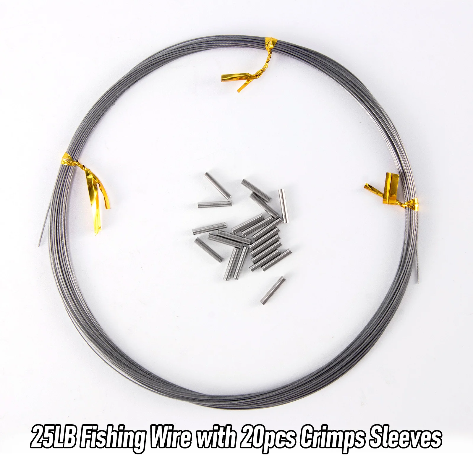 Dr.Fish 32.8ft Fishing Wire Fishing Leader Line with Crimps Sleeves 8LB-400LB - Image 11