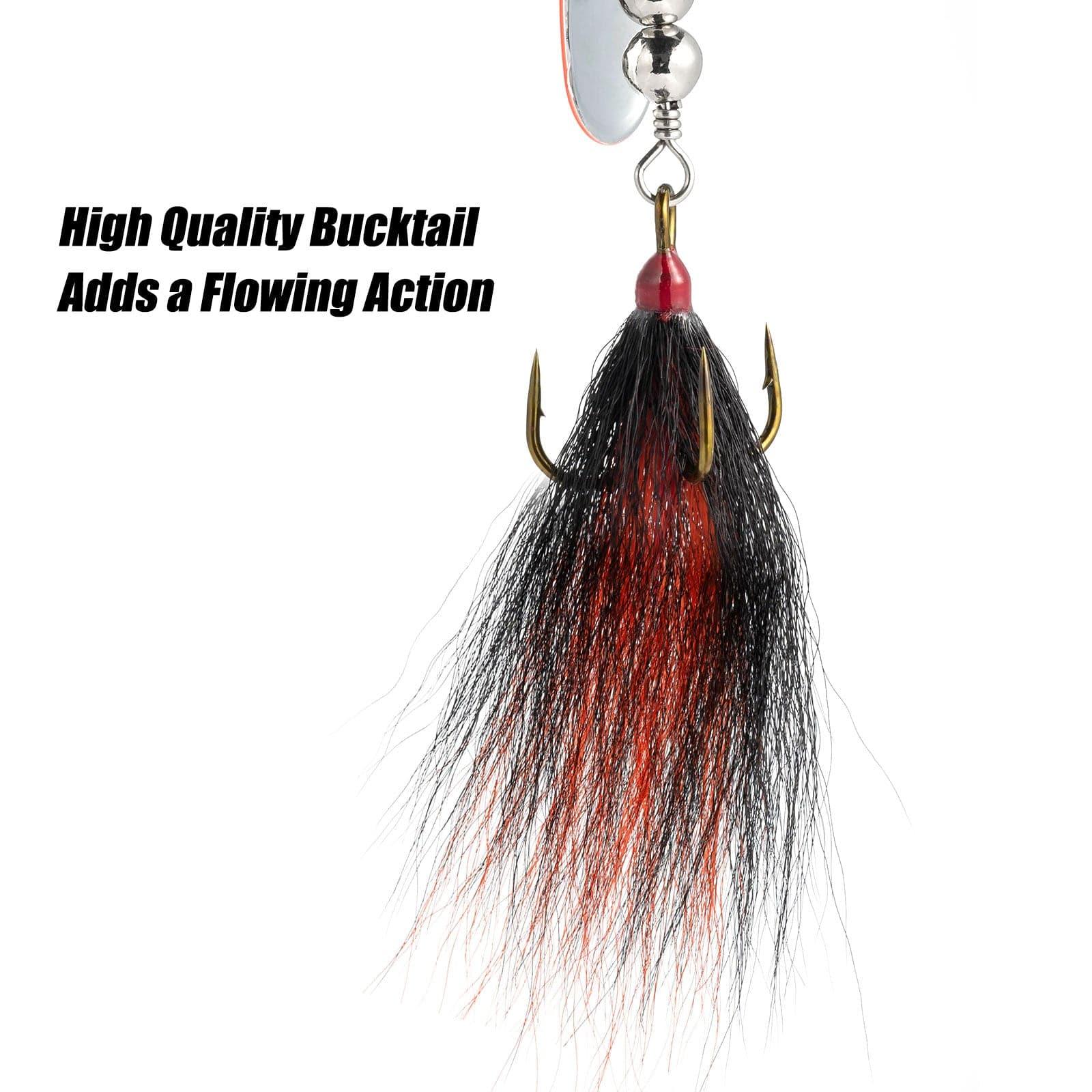 Dr.Fish 3pcs Musky Bucktail Spinner Lures - Image 5