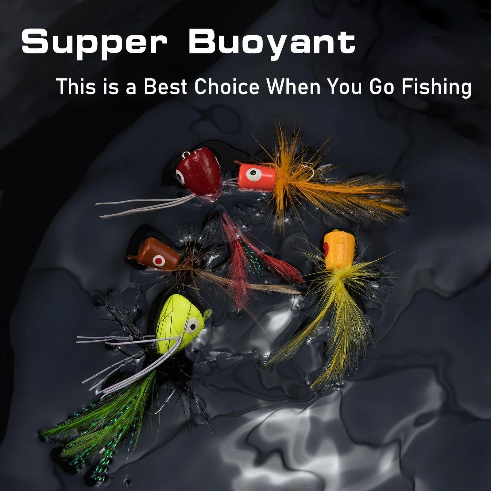Dr.Fish 5/10pcs Fly Fishing Poppers Kit - Image 5