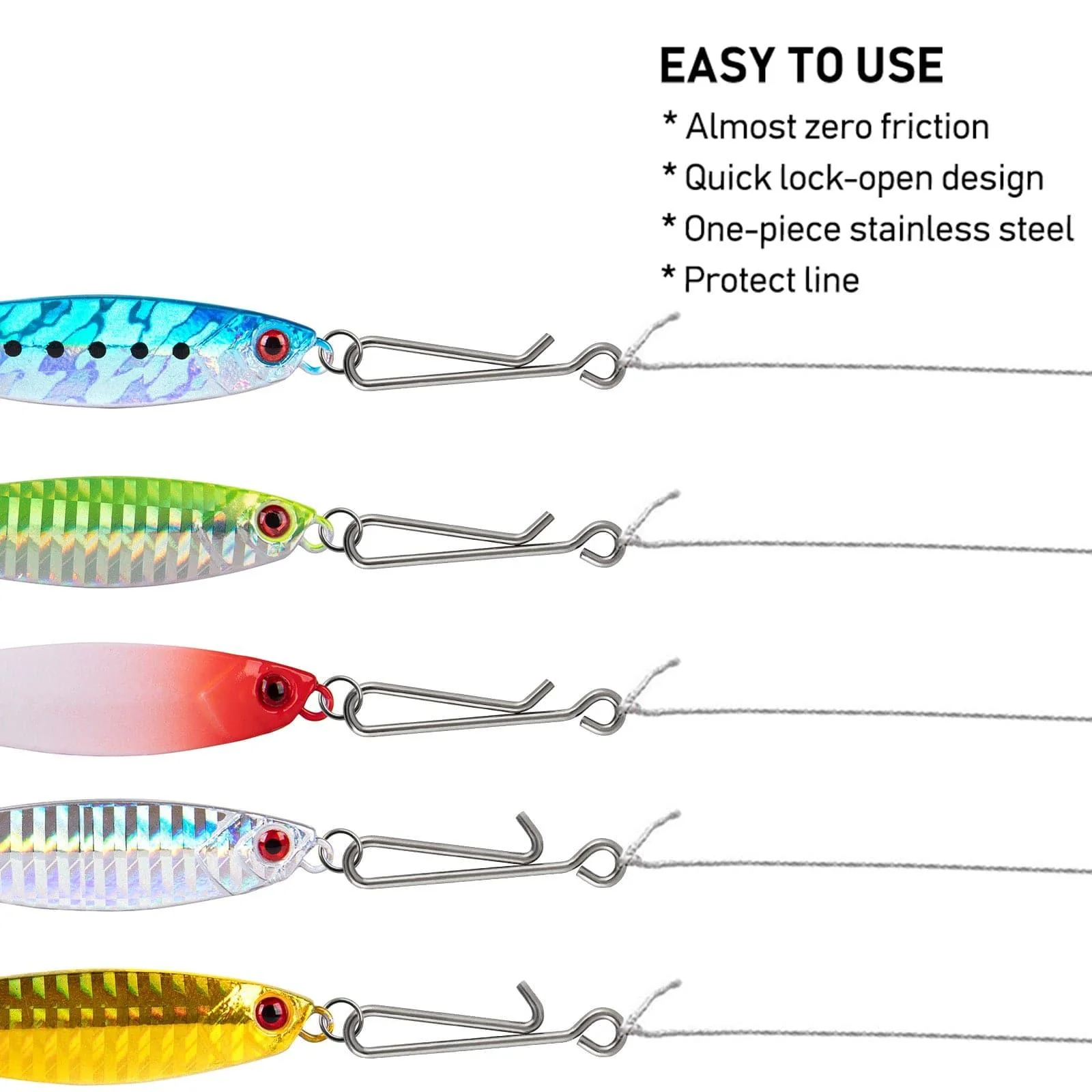 Dr.Fish 50pcs Fast Clips Type A 11-77lb - Image 3