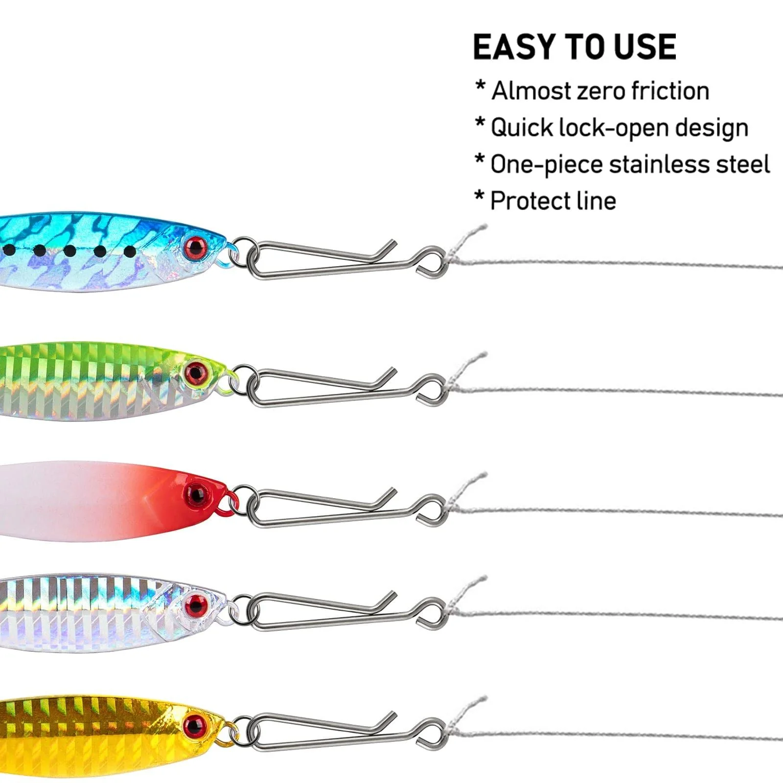 Dr.Fish 50pcs Fast Clips Type B 11-77lb - Image 3