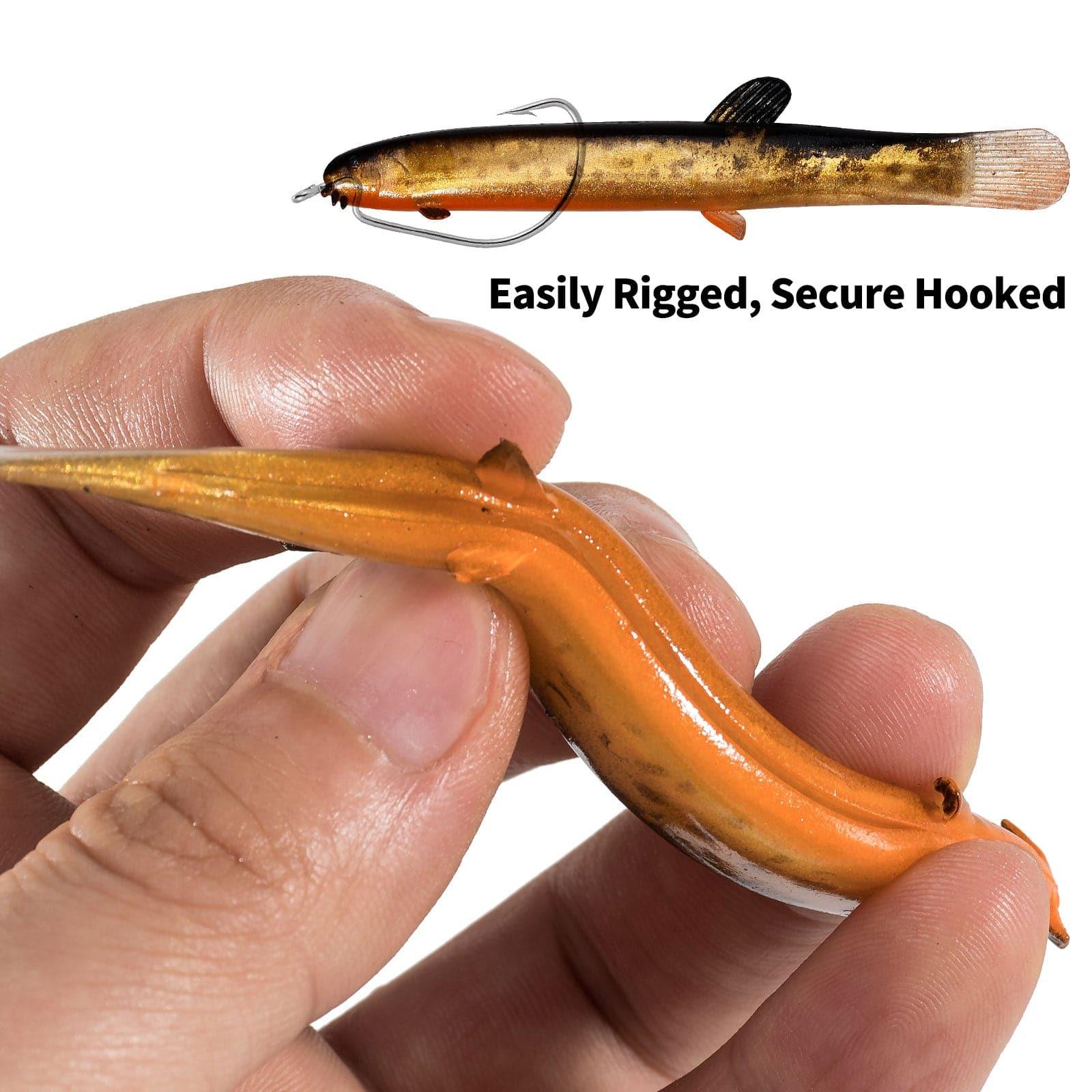 Dr.Fish 5pcs Artificial Loach Soft Baits 3.9'' - Image 6