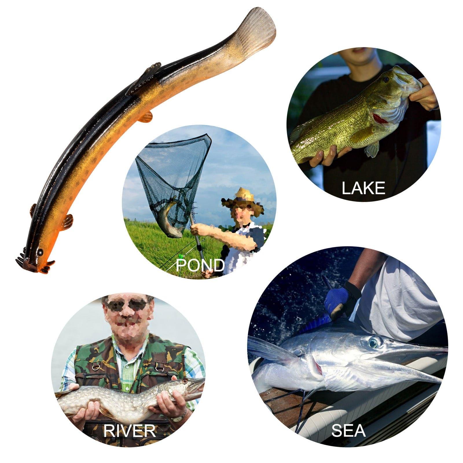 Dr.Fish 5pcs Artificial Loach Soft Baits 3.9'' - Image 8