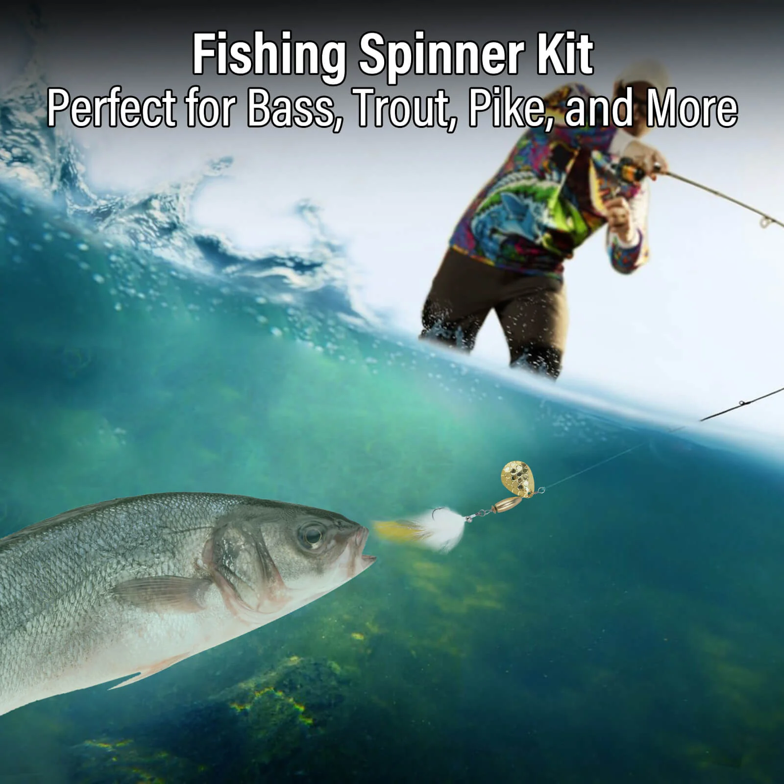 Dr.Fish 5pcs Bunny Streamer Spinner Lures Kit - Image 6