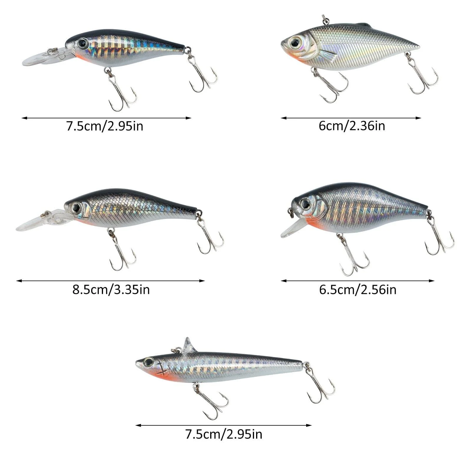 Dr.Fish 5pcs Crankbait Kit - Image 6