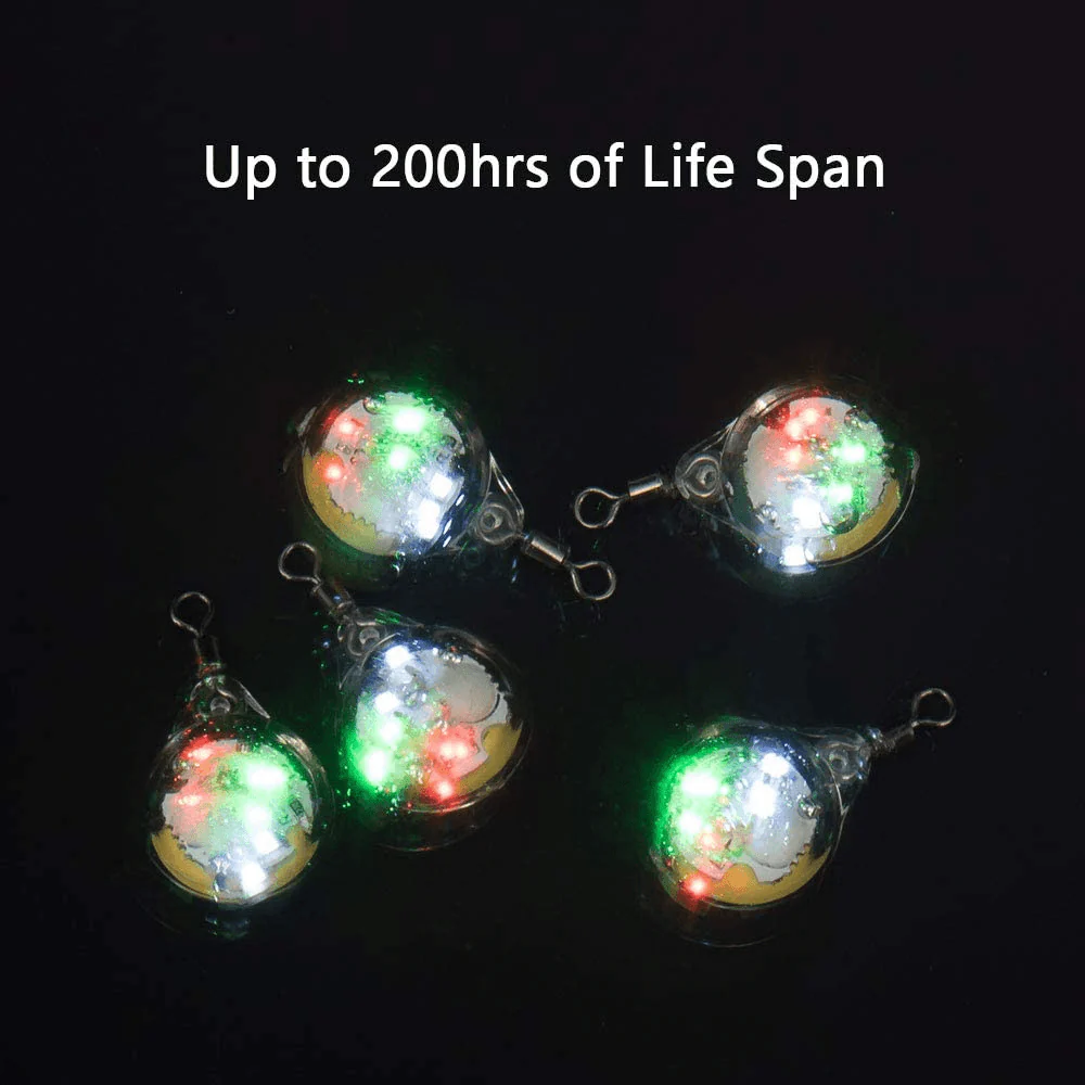 Dr.Fish 5pcs Round LED Lures One Swivel - Image 4