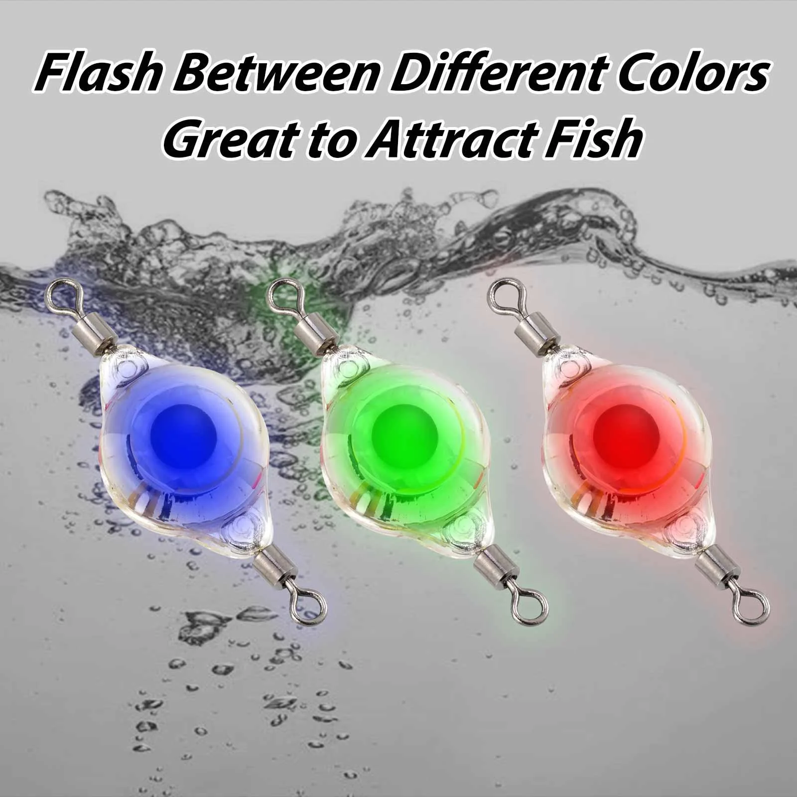 Dr.Fish 5pcs Round LED Fishing Lures Two Swivels - Image 4