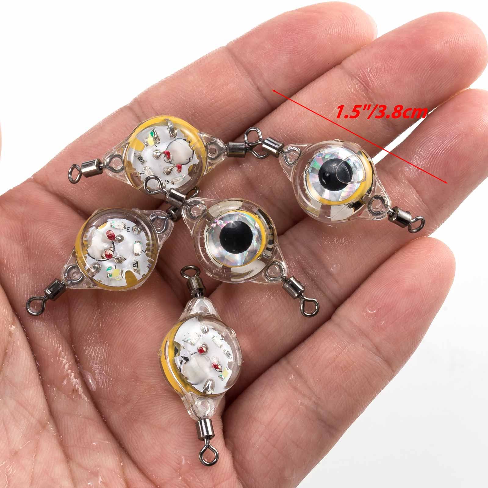 Dr.Fish 5pcs Round LED Fishing Lures Two Swivels - Image 6