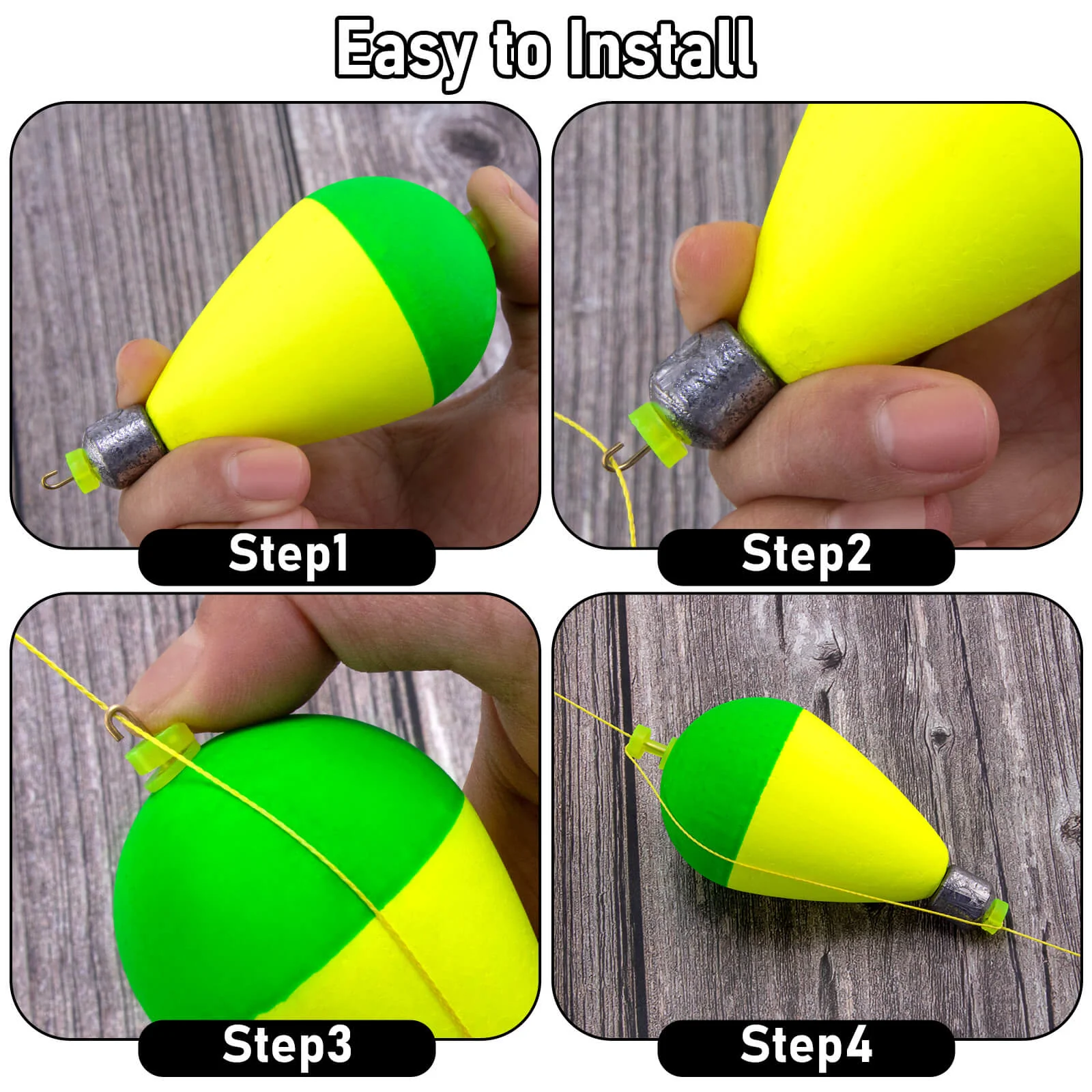 Dr.Fish 5pcs Snap-on Weighted Bobbers Floats - Image 6