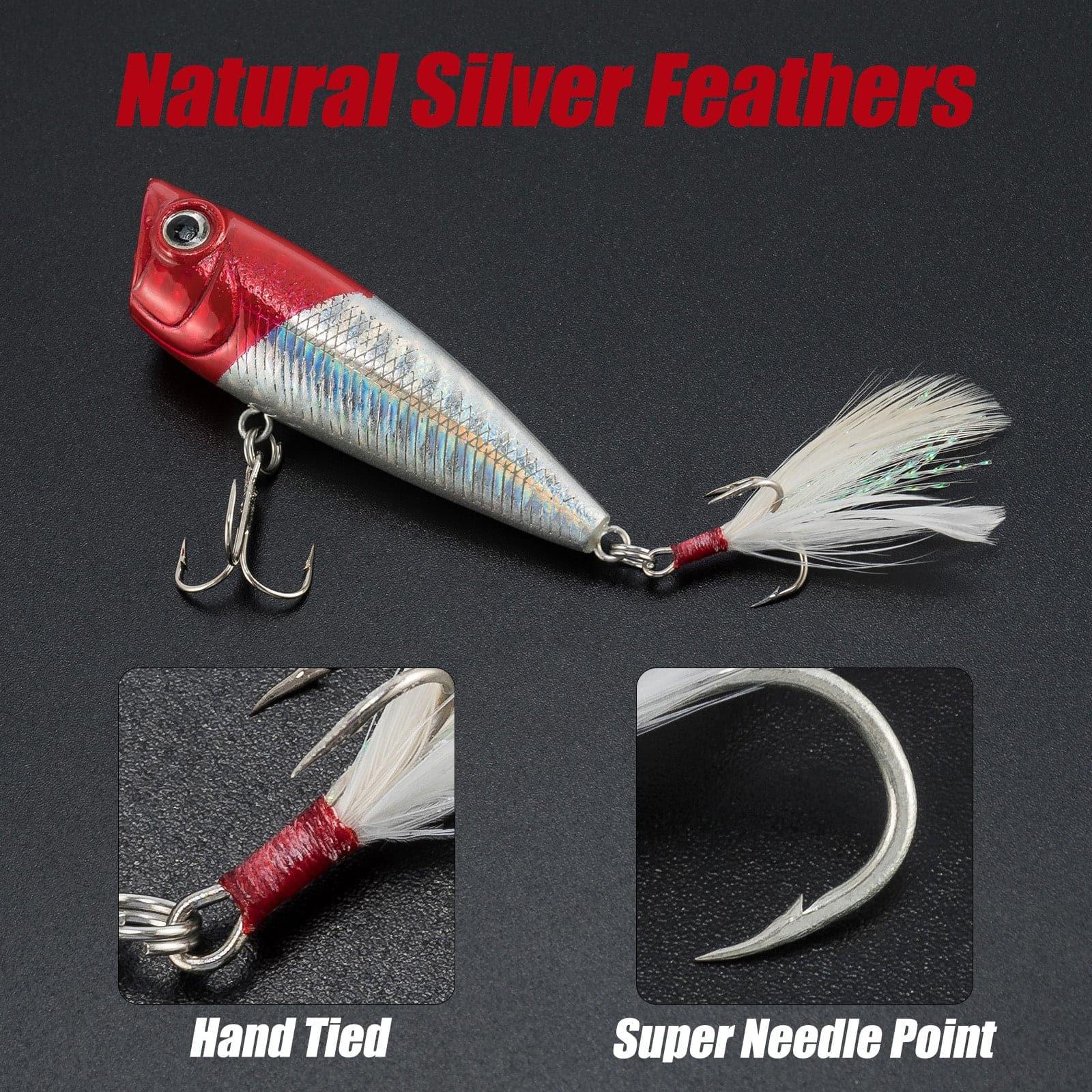 Dr.Fish 5pcs Topwater Popper Lures Kit - Image 3