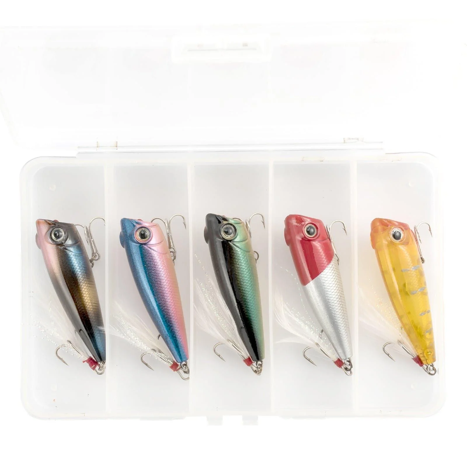 Dr.Fish 5pcs Topwater Popper Lures Kit - Image 8
