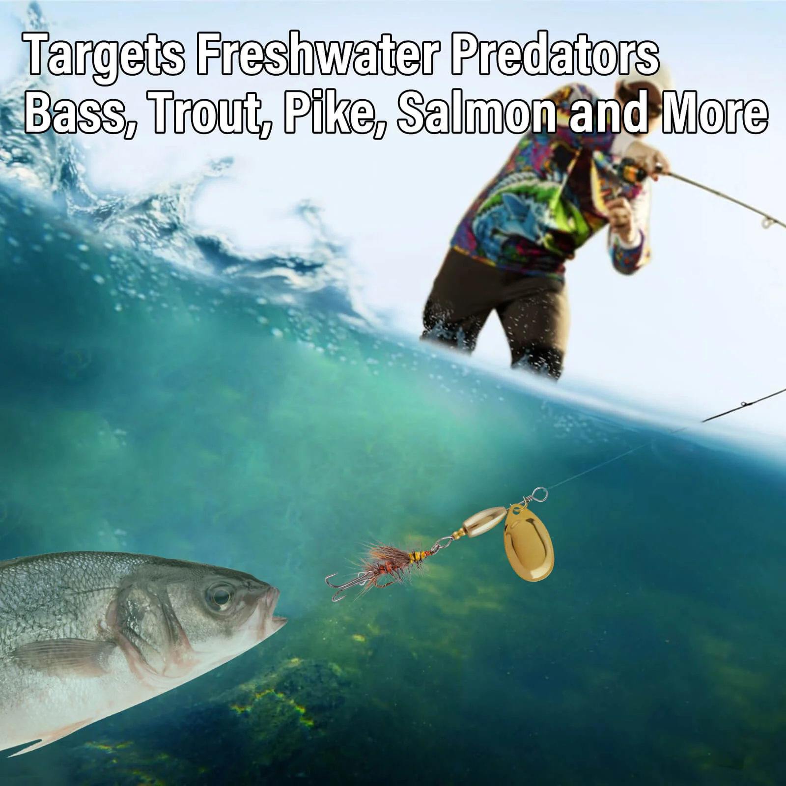 Dr.Fish 5pcs Trout Spinners Lures Kit - Image 6