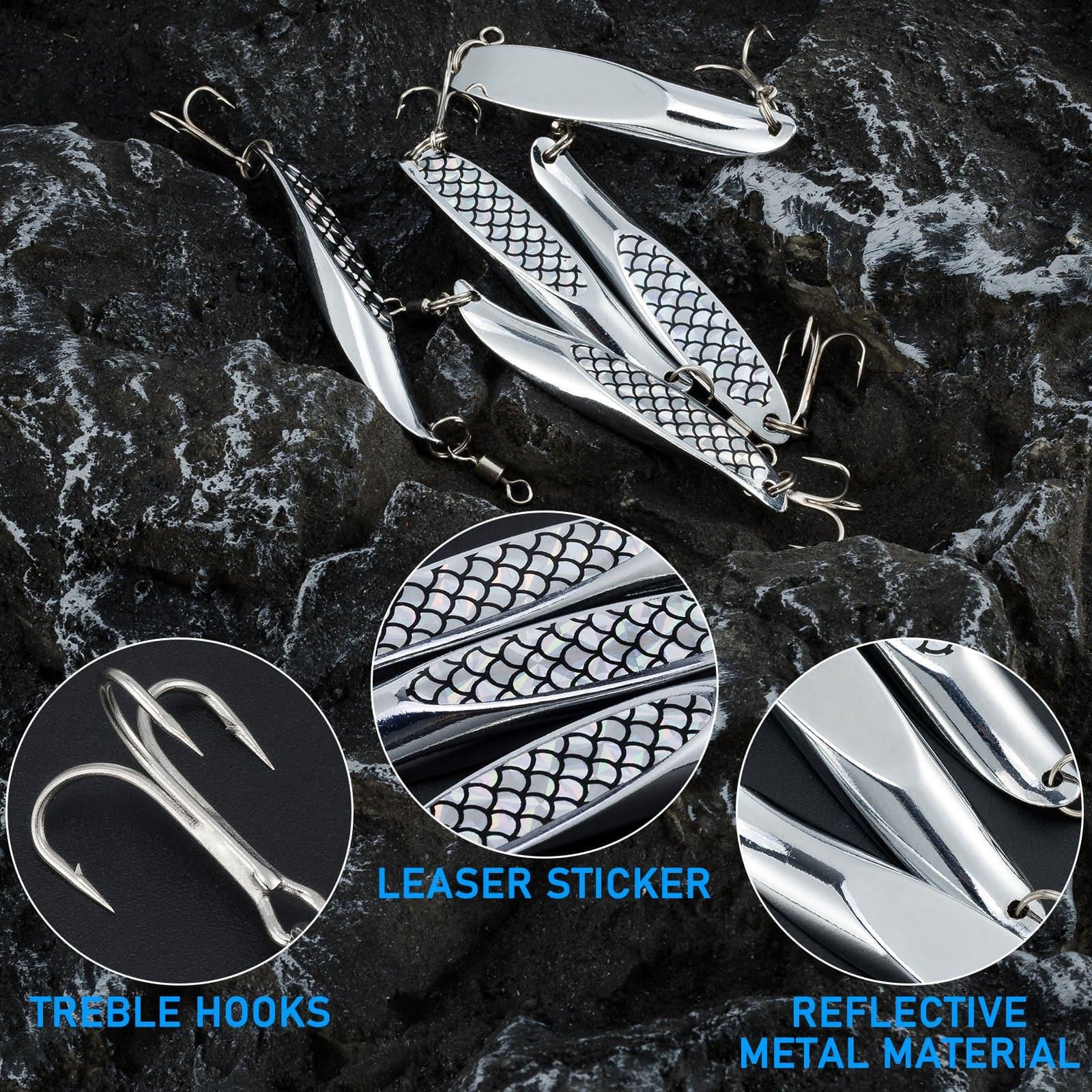 Dr.Fish 5pcs Wedge Lures Casting Spoons - Image 2
