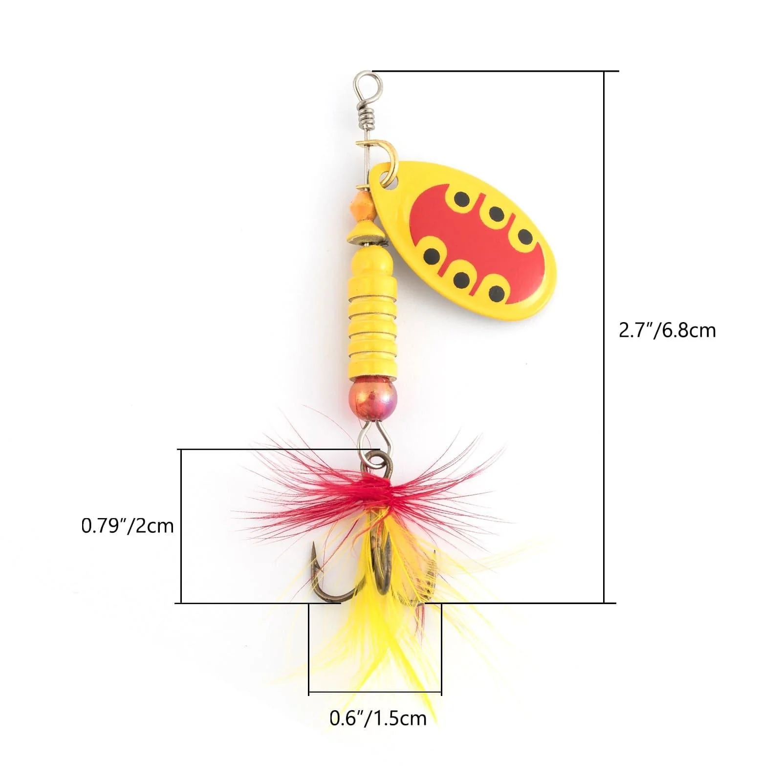 Dr.Fish 6/12pcs Roostertail Spinners Set - Image 12
