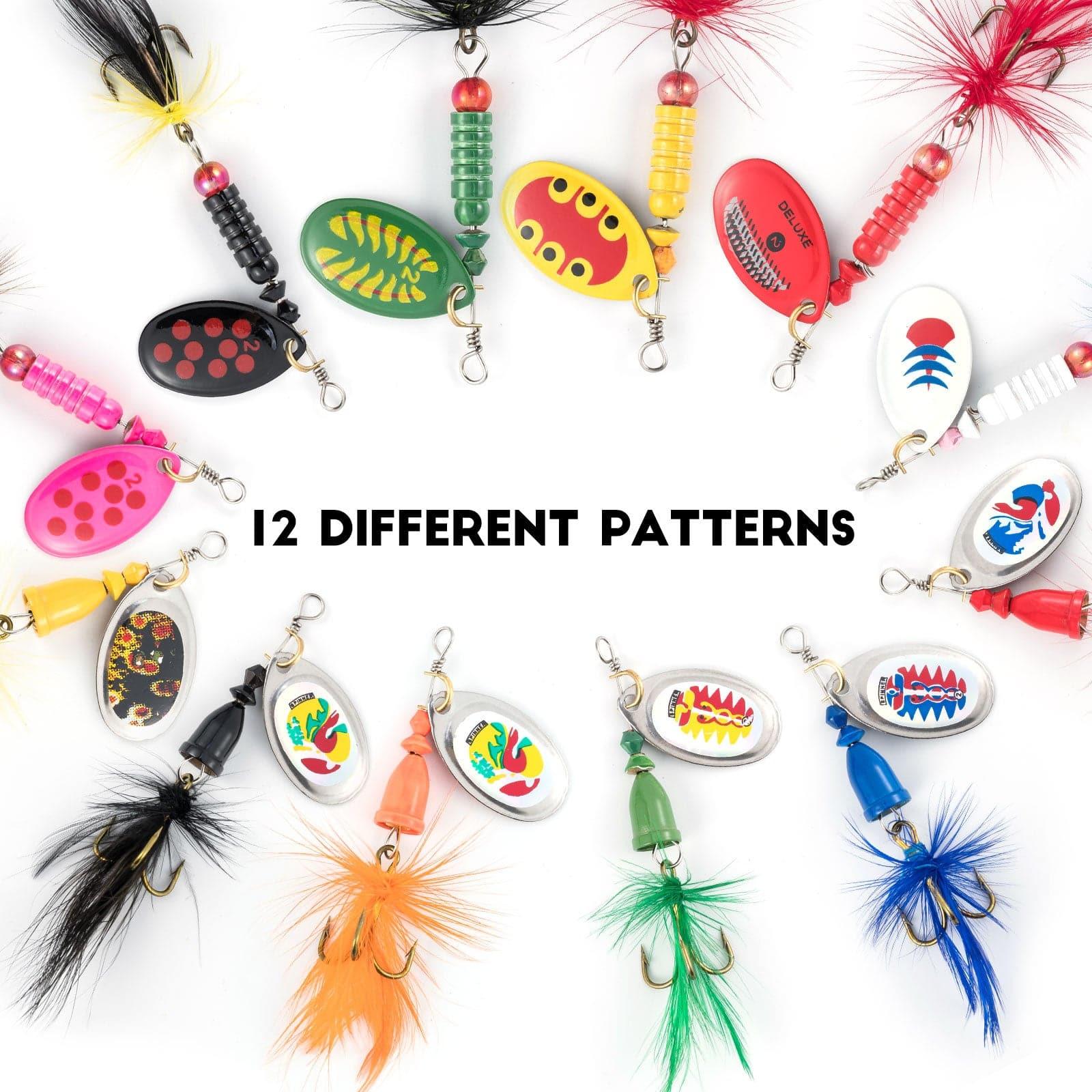 Dr.Fish 6/12pcs Roostertail Spinners Set - Image 4