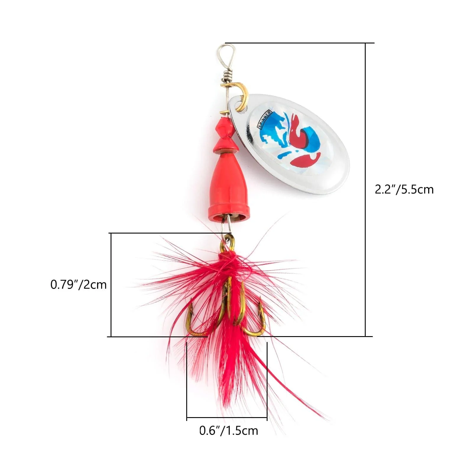Dr.Fish 6/12pcs Roostertail Spinners Set - Image 9