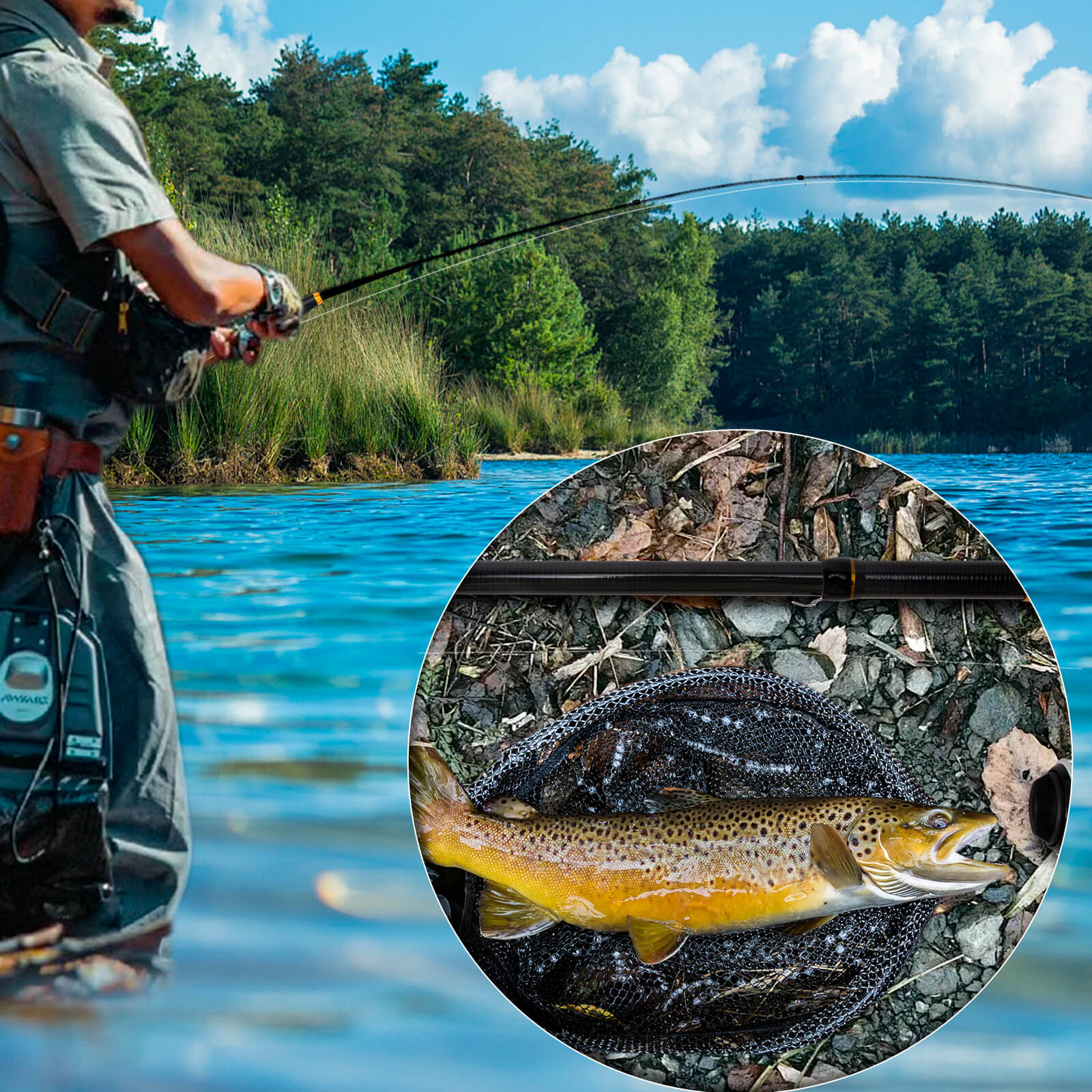 Dr.Fish 6/7FT Telescopic Fishing Rod and Spinning Reel Combo - Image 7
