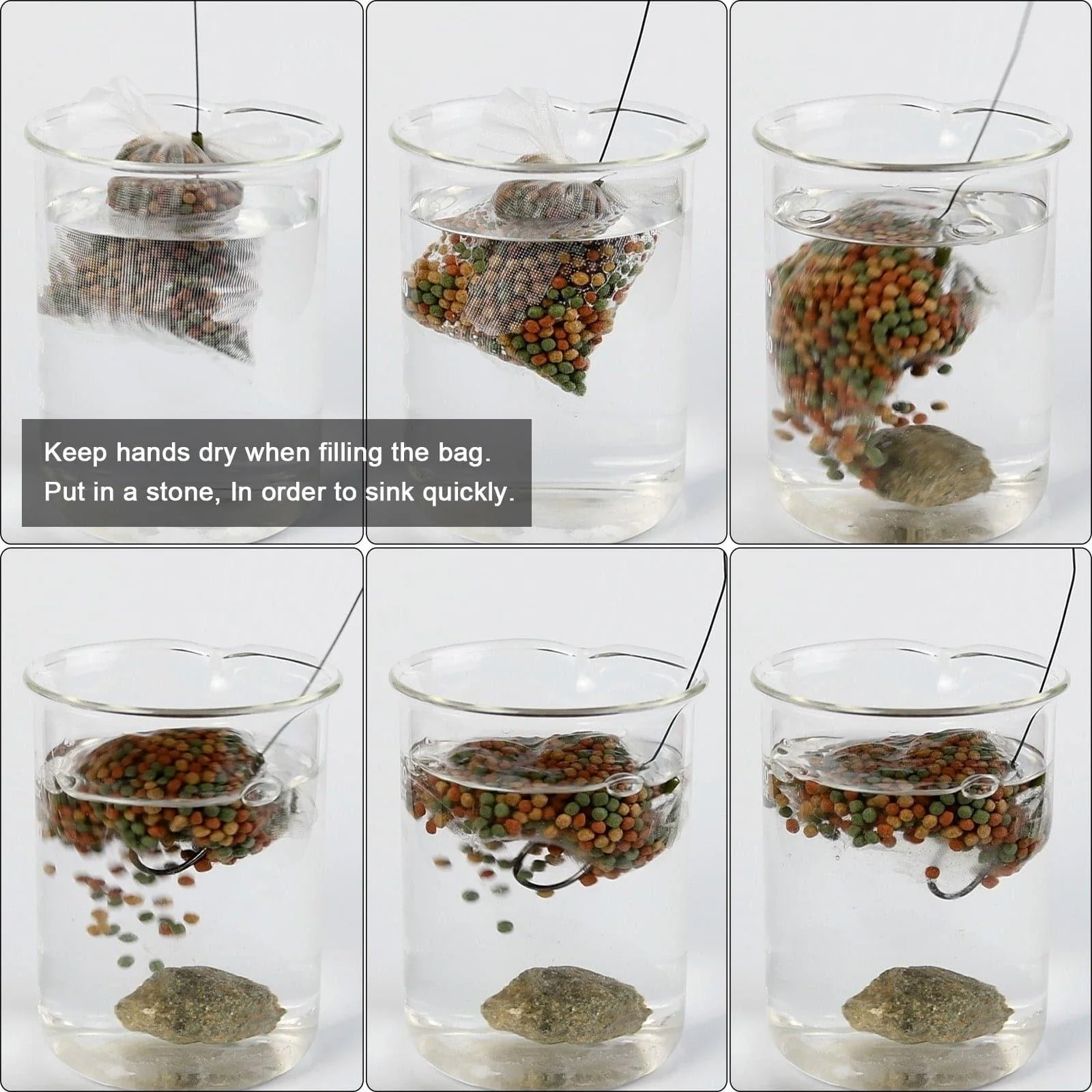Dr.Fish 60pcs Carp Fishing Bait PVA Bags - Image 5