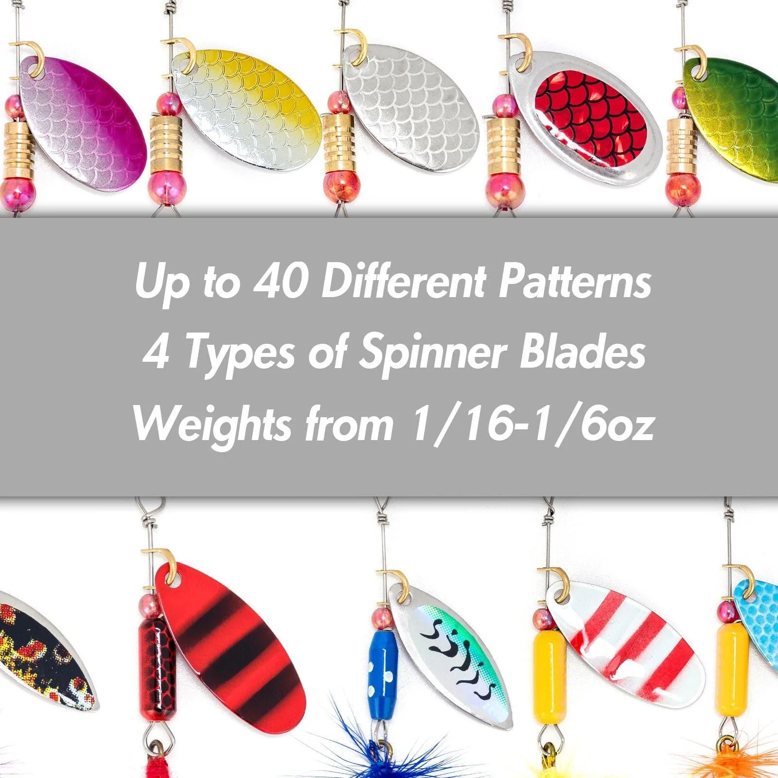 Dr.Fish 60pcs Spinners Spoons Hardbaits Kit - Image 2