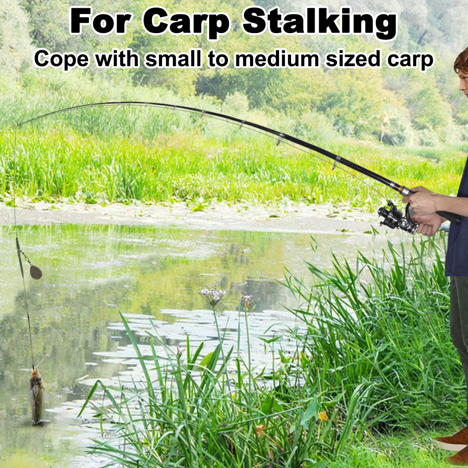 Dr.Fish 7.4FT Telescopic Carp Fishing Rod with Bait Feeder Reel - Image 7