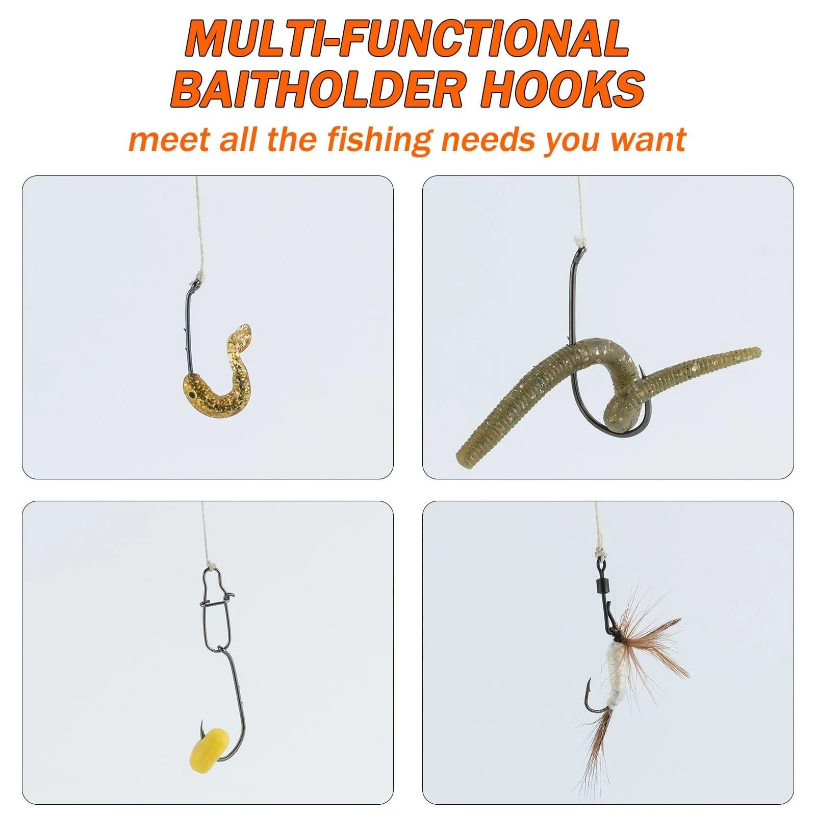 Dr.Fish 100pcs Baitholder Hooks #12 to 6/0 - Image 4