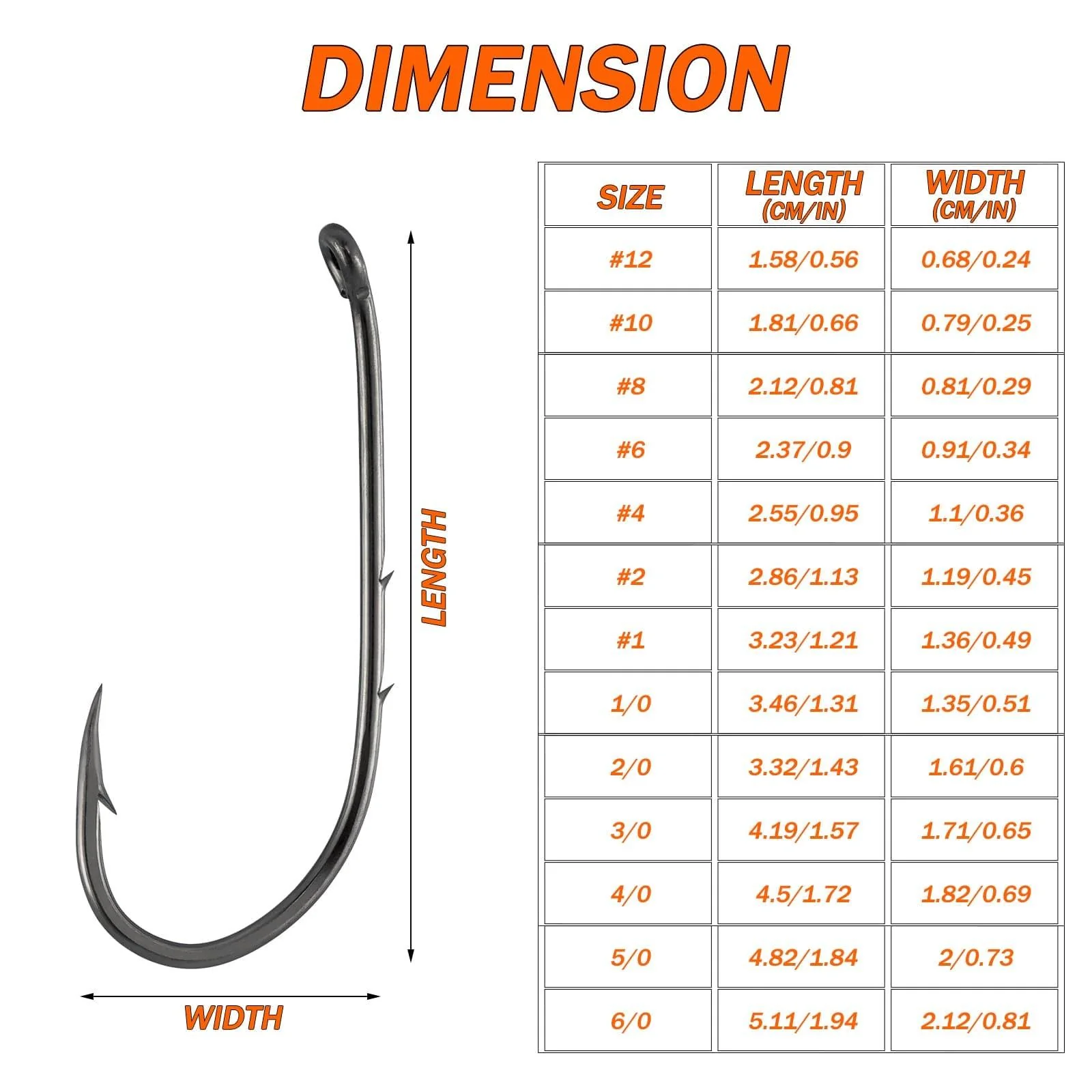 Dr.Fish 100pcs Baitholder Hooks #12 to 6/0 - Image 6