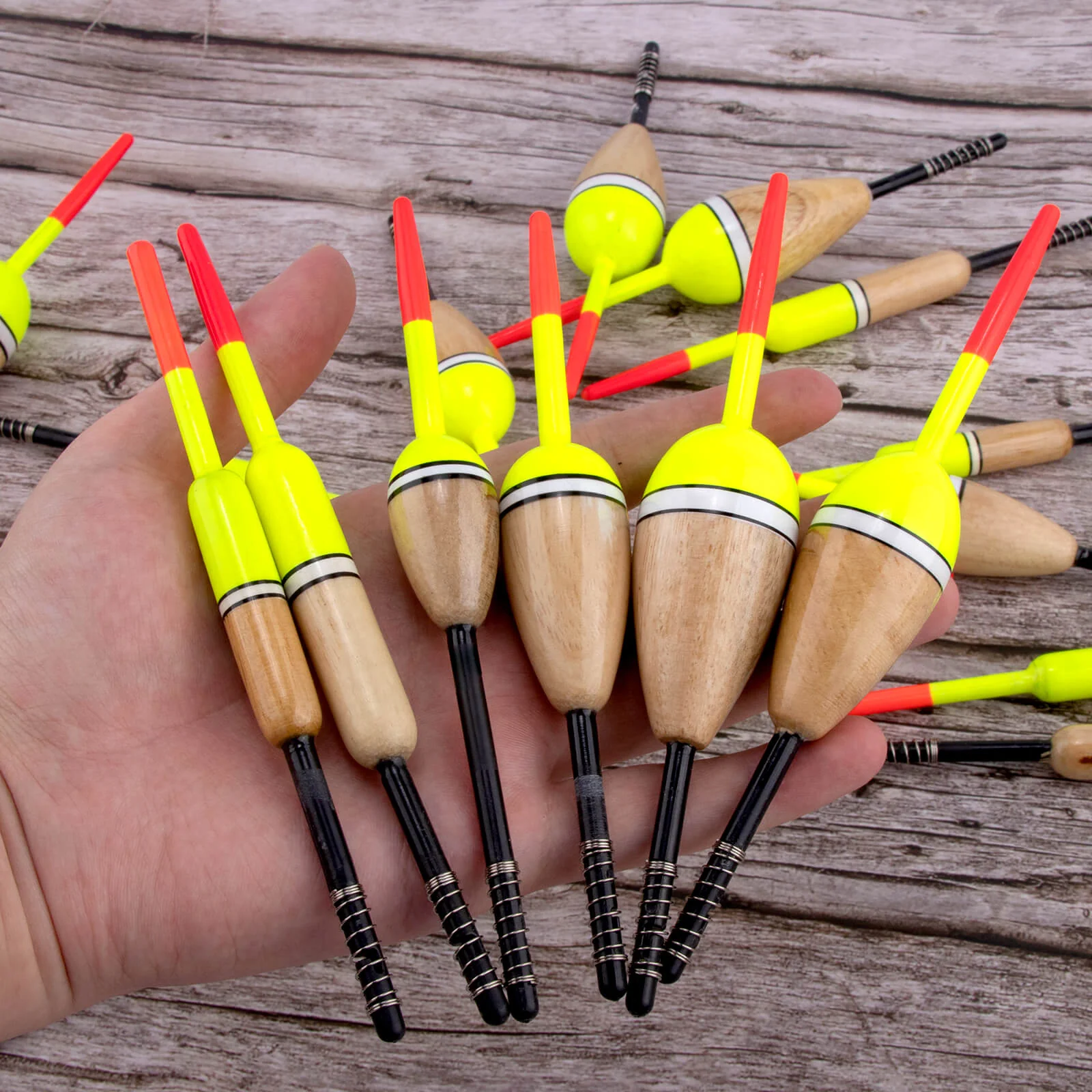 Dr.Fish 6pcs Balsa Wood Slip Bobbers - Image 7