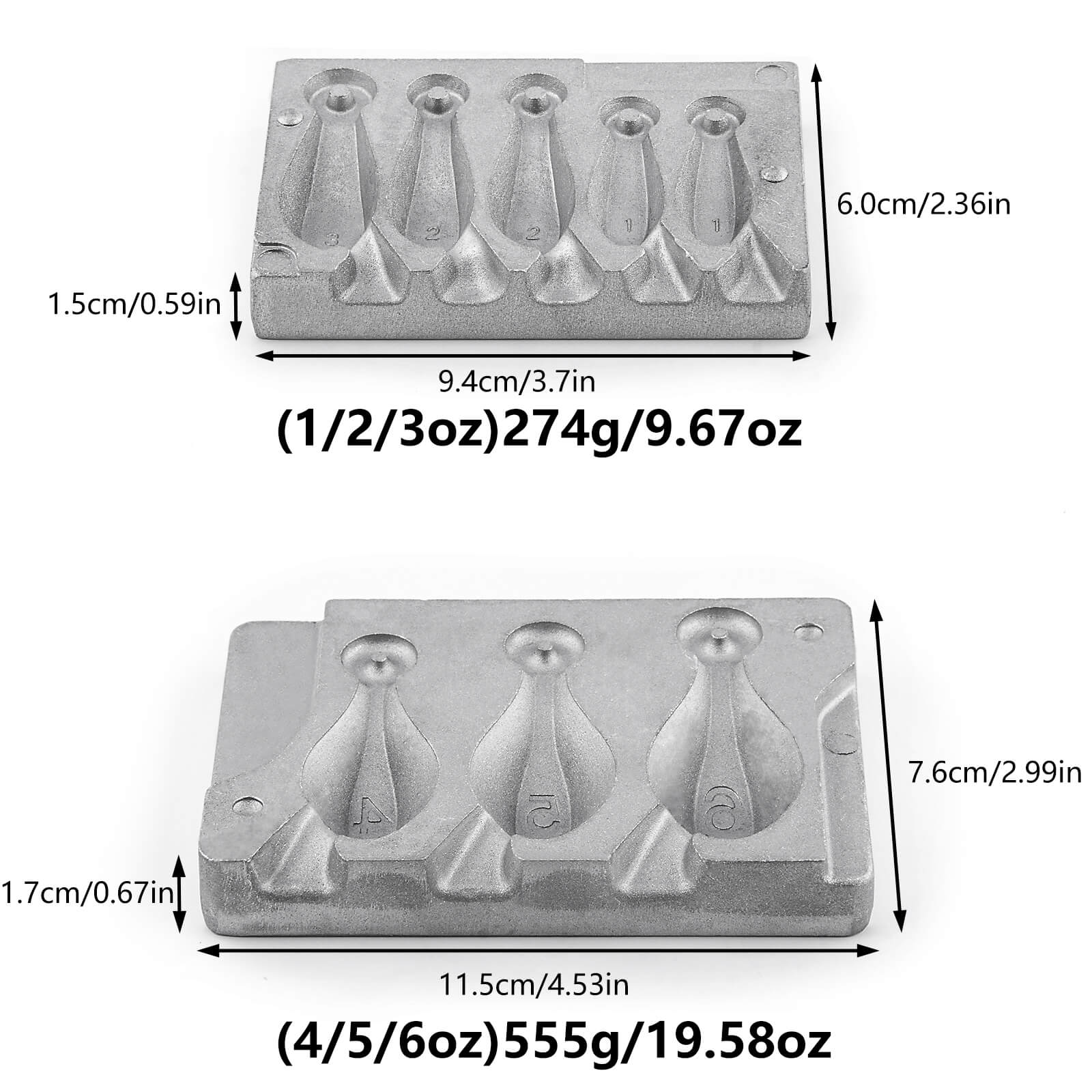 Dr.Fish Bank Sinker Mold for DIY Fishing Weights - Image 2