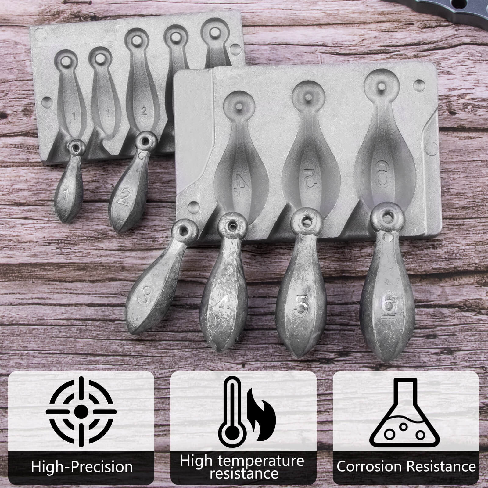 Dr.Fish Bank Sinker Mold for DIY Fishing Weights - Image 4