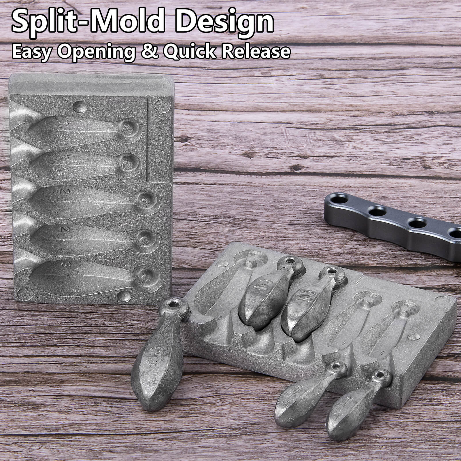 Dr.Fish Bank Sinker Mold for DIY Fishing Weights - Image 5