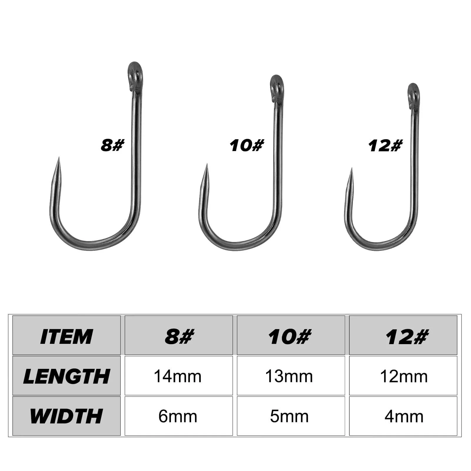 Dr.Fish 50pcs Eyed Barbless Hooks - Image 5